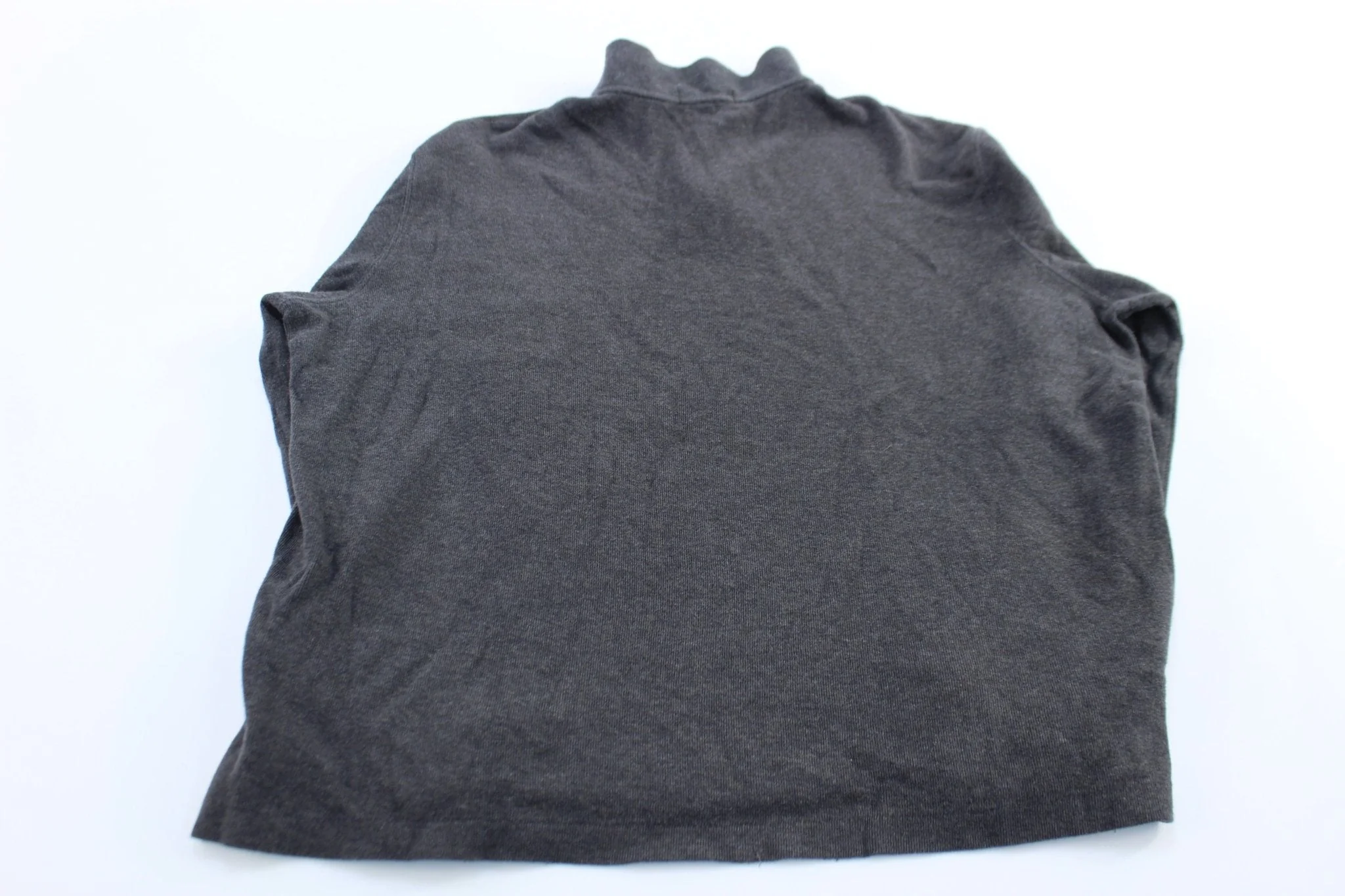 Polo Ralph Lauren Embroidered Logo Dark Grey Quarter Zip Sweater - Image 2