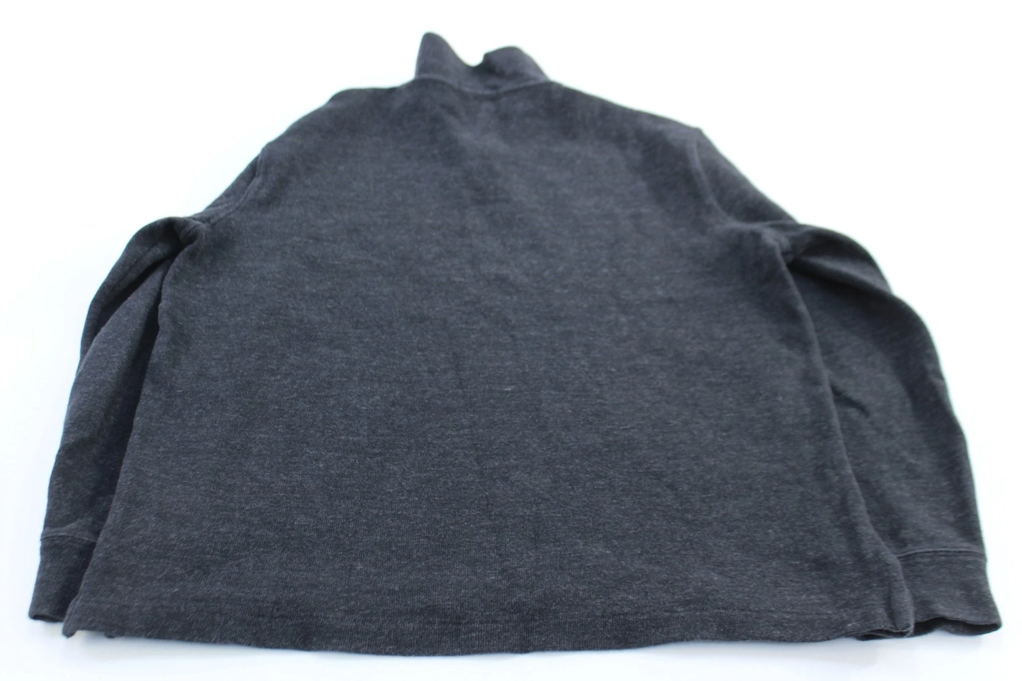 Polo Ralph Lauren Embroidered Logo Dark Grey Quarter Zip Sweater - Image 2