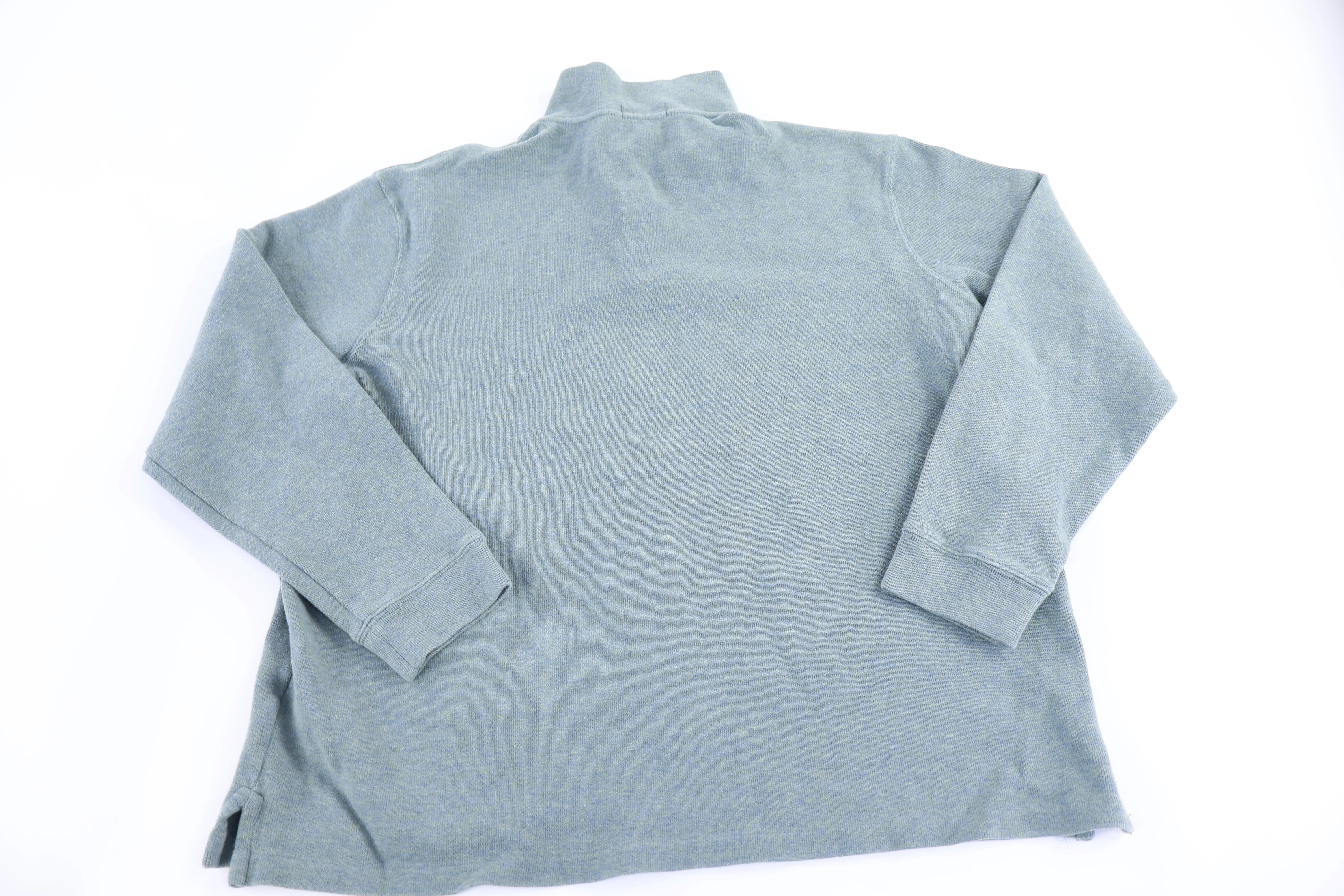 Polo Ralph Lauren Embroidered Logo Green Quarter Zip Sweater - Image 2