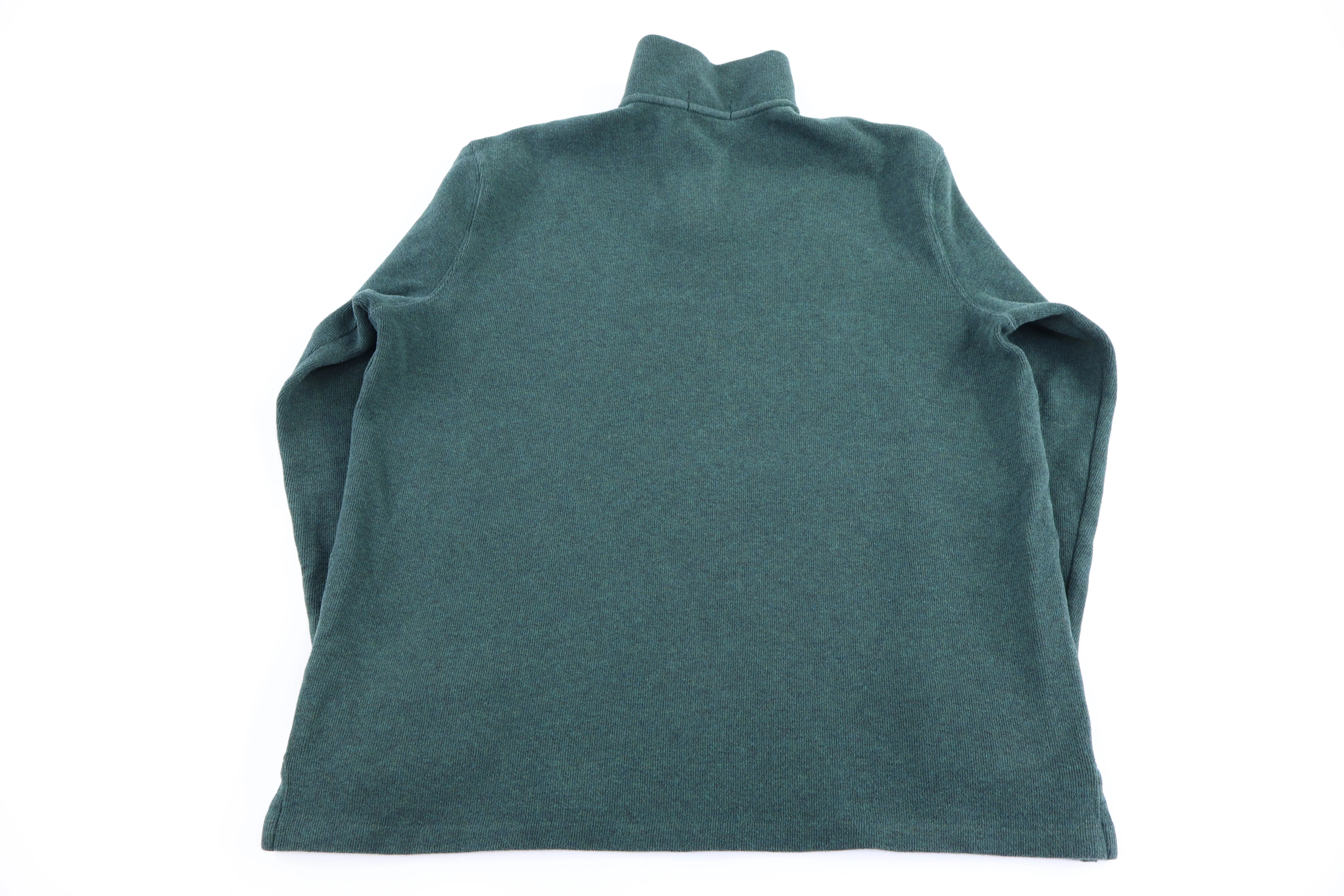 Polo Ralph Lauren Embroidered Logo Green Quarter Zip Sweater - Image 2