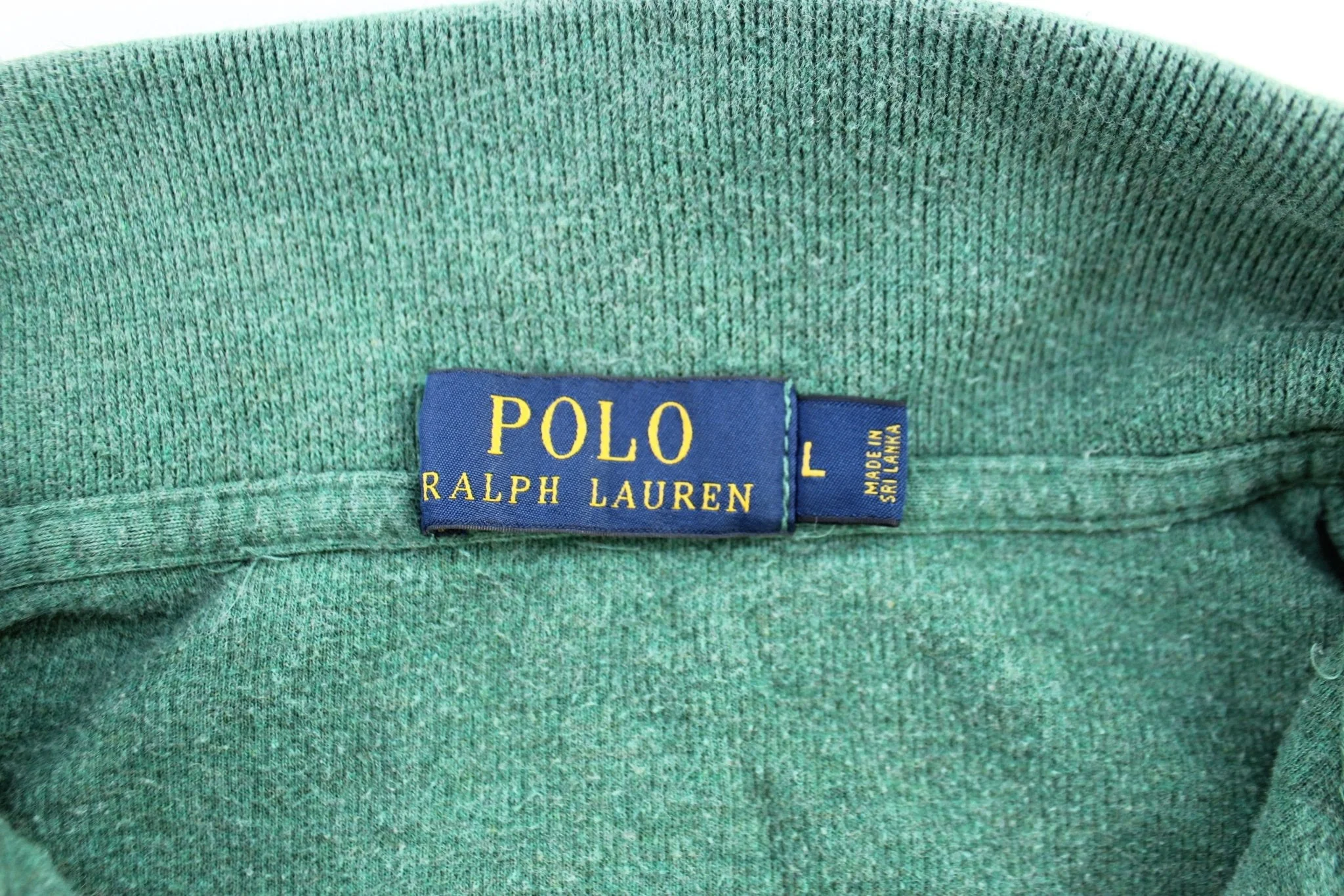 Polo Ralph Lauren Embroidered Logo Green Quarter Zip Sweater - Image 3