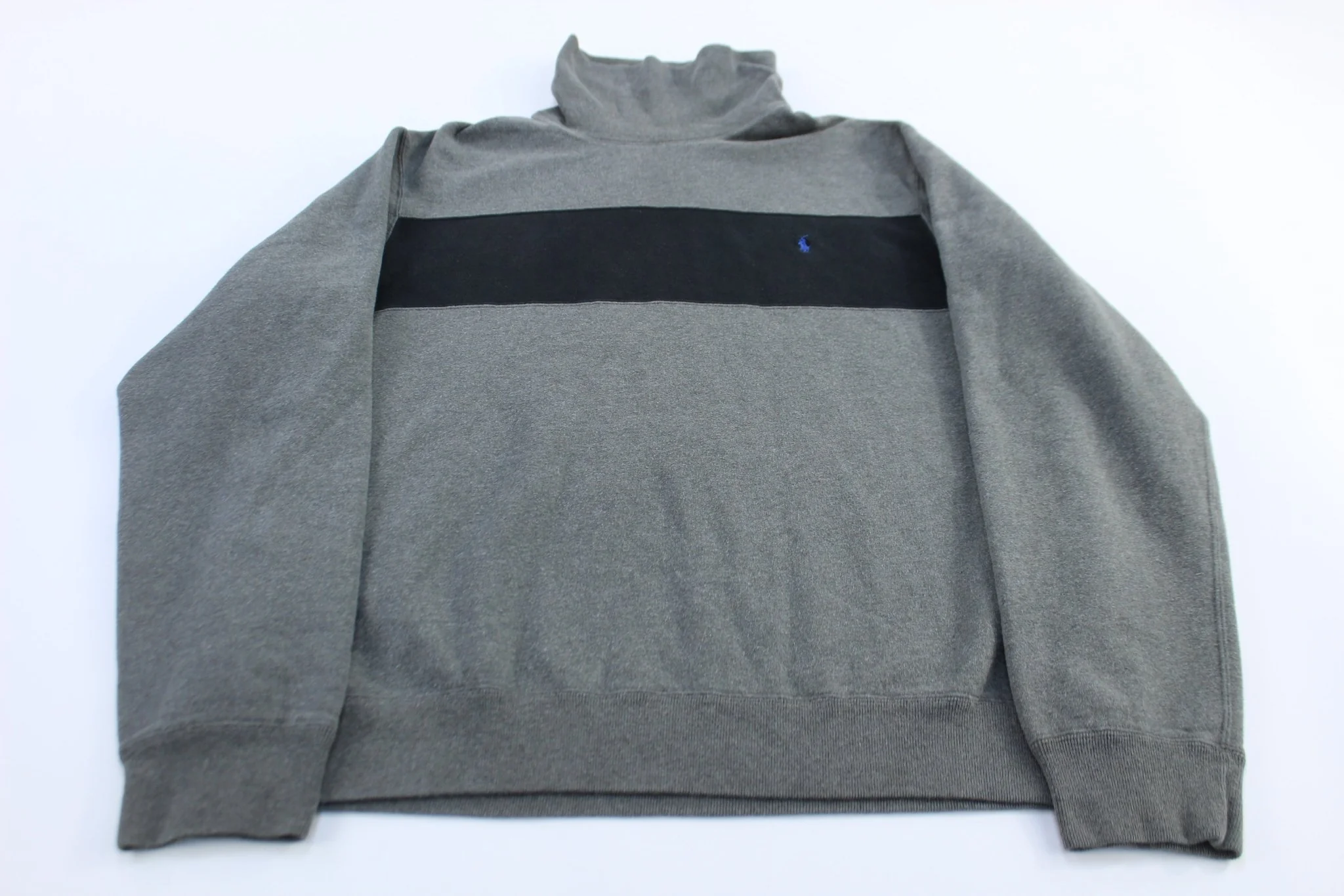 Polo Ralph Lauren Embroidered Logo Grey & Black Sweatshirt