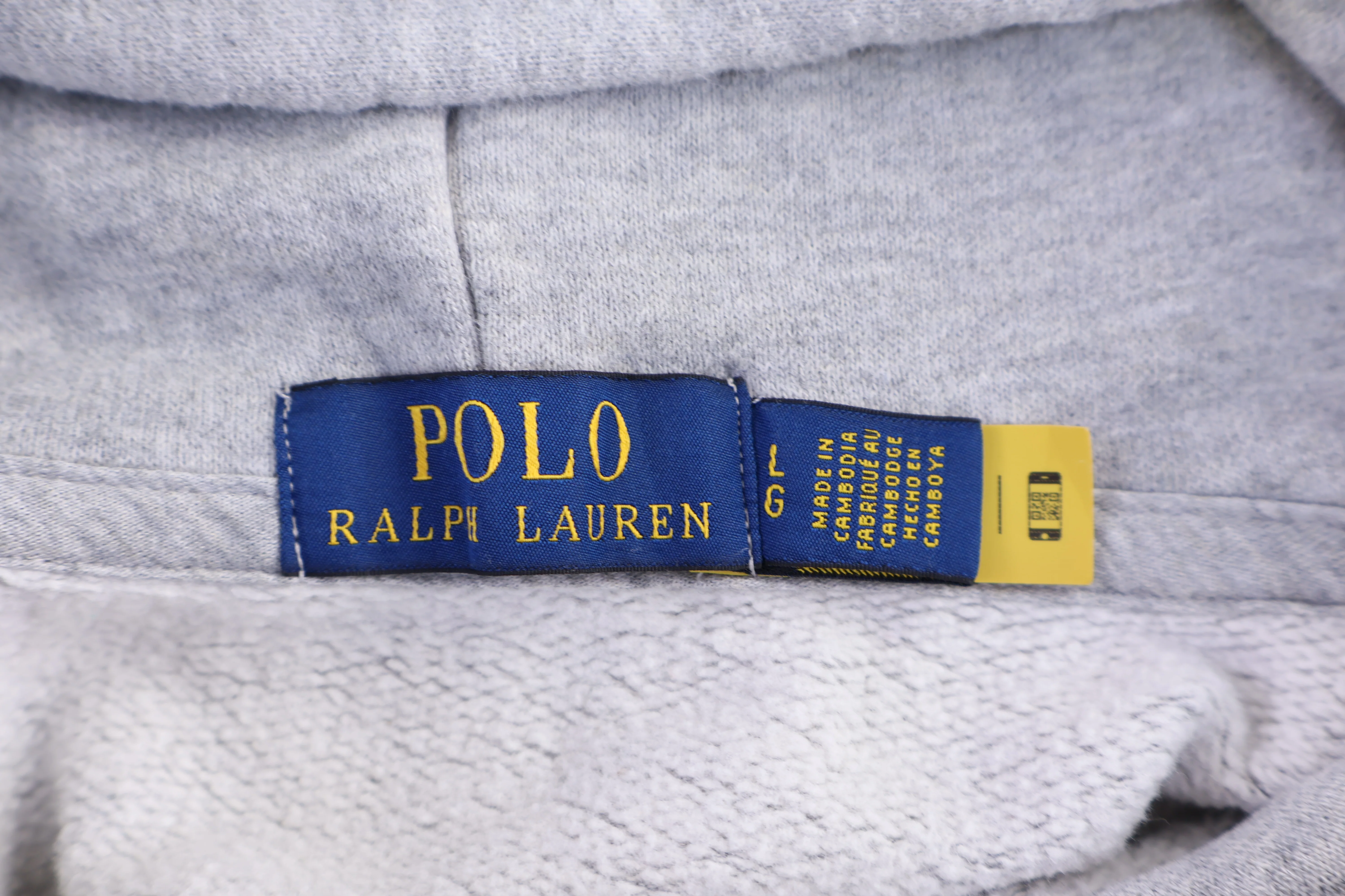 Polo Ralph Lauren Embroidered Logo Grey Pullover Hoodie - Image 3