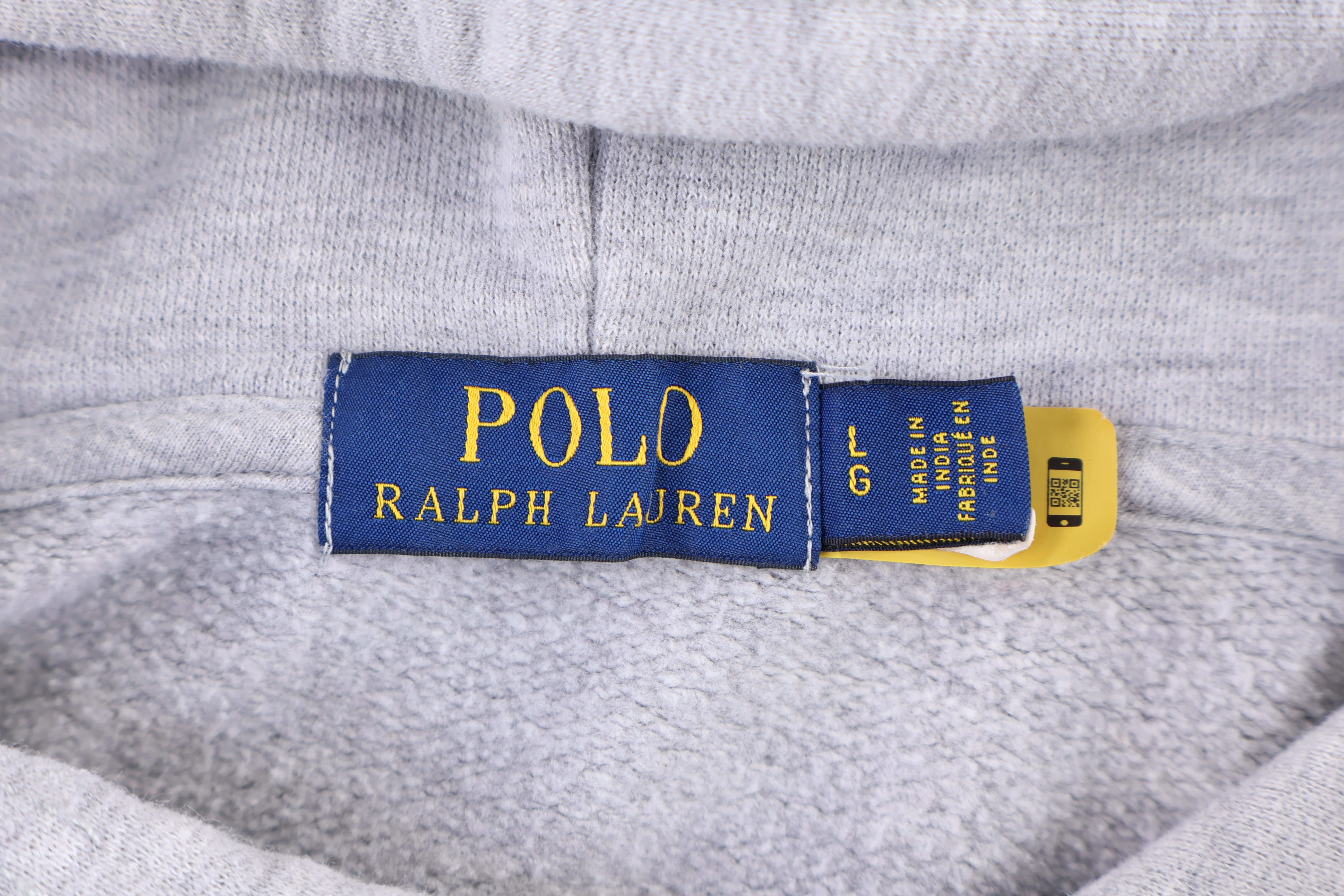 Polo Ralph Lauren Embroidered Logo Grey Pullover Hoodie - Image 3