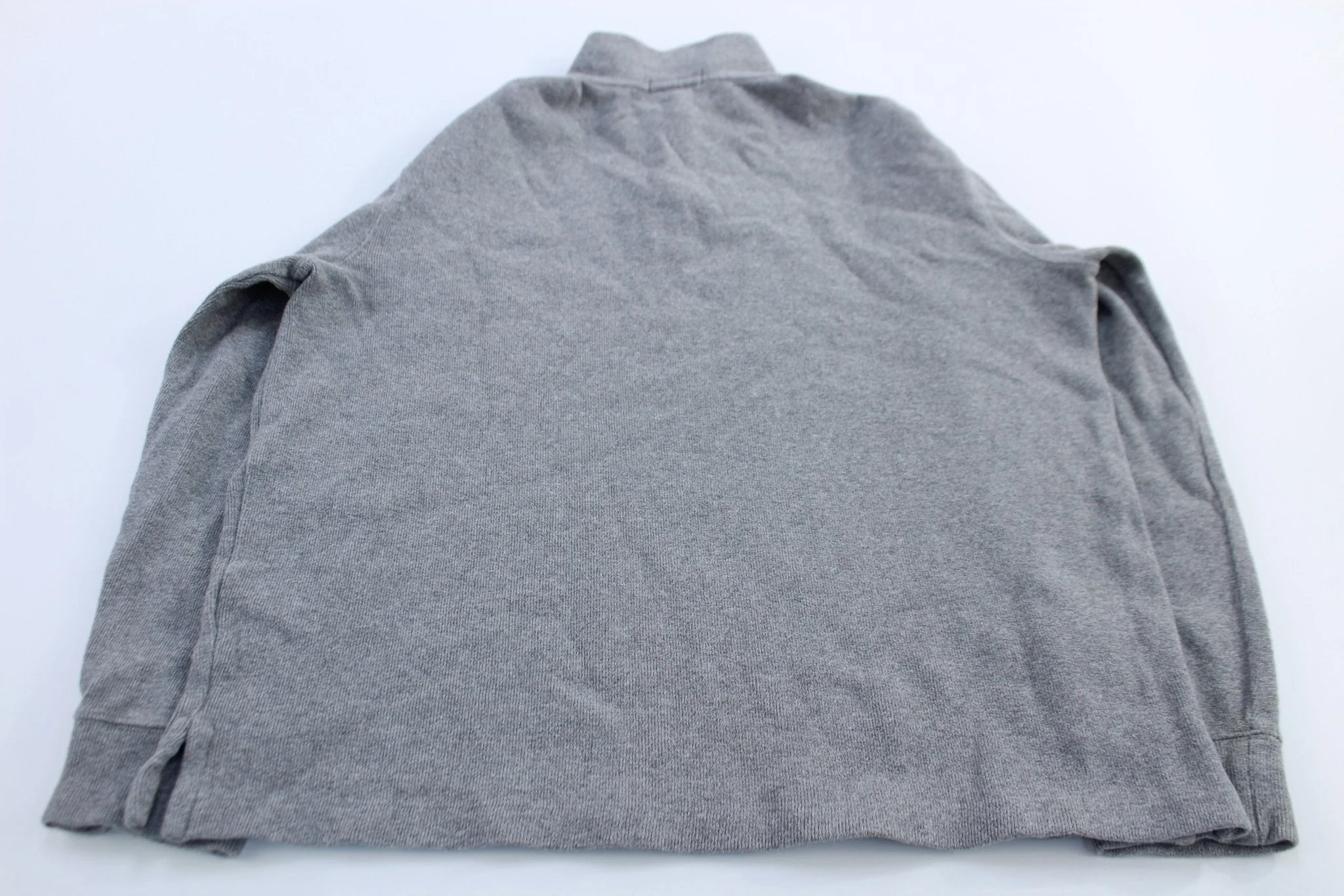 Polo Ralph Lauren Embroidered Logo Grey Quarter Zip Sweater - Image 2