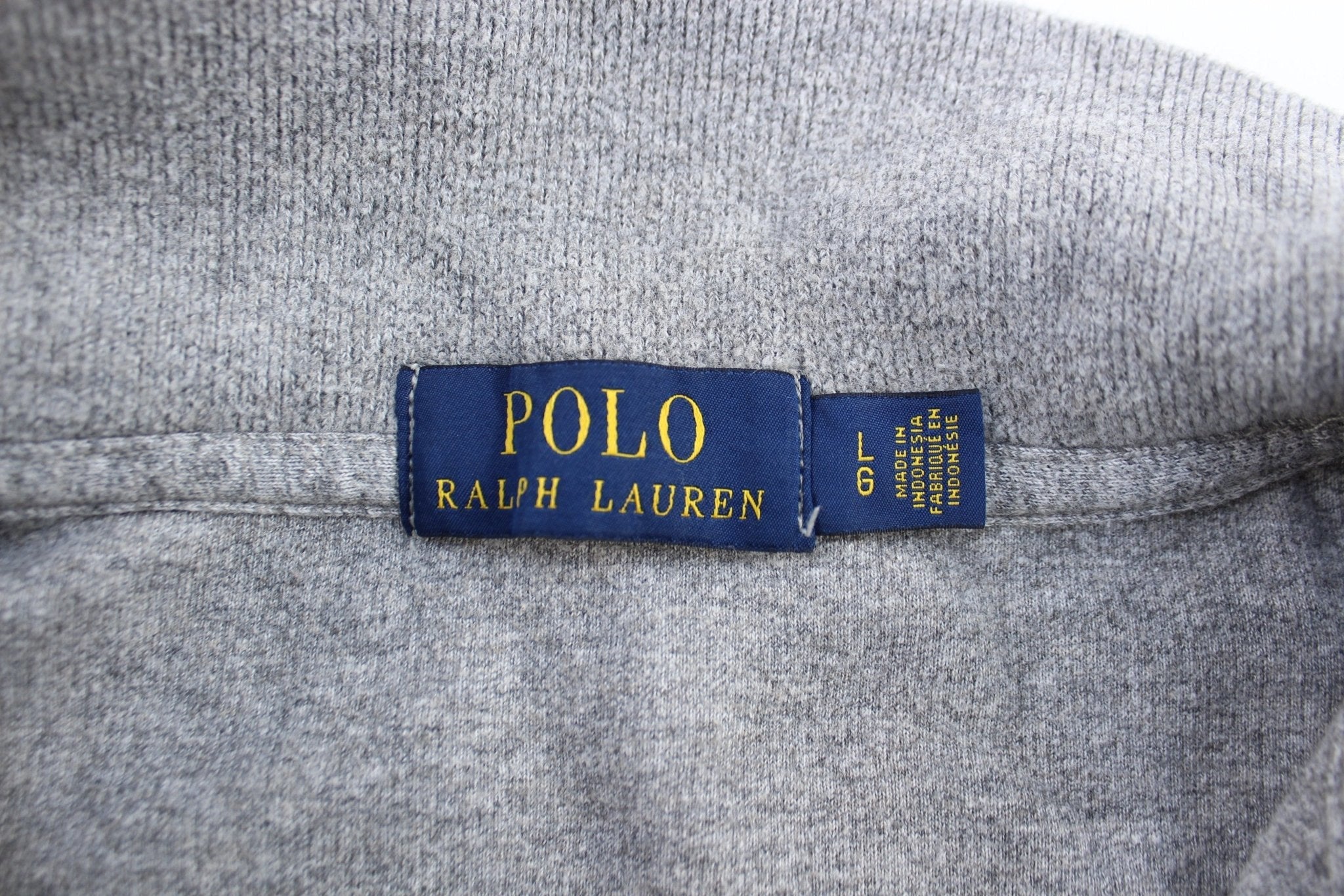 Polo Ralph Lauren Embroidered Logo Grey Quarter Zip Sweater - Image 3