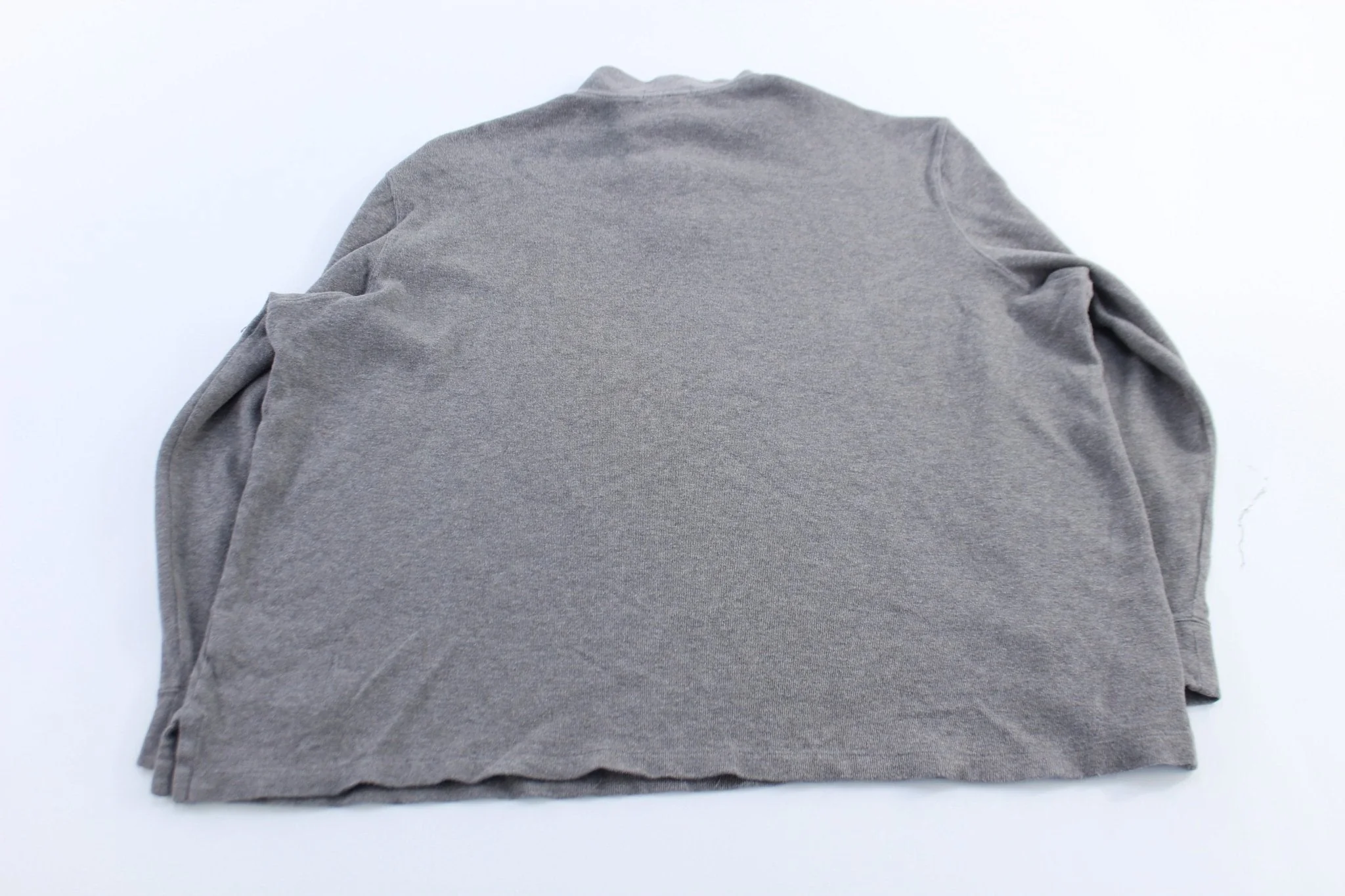 Polo Ralph Lauren Embroidered Logo Grey Quarter Zip Sweater - Image 2