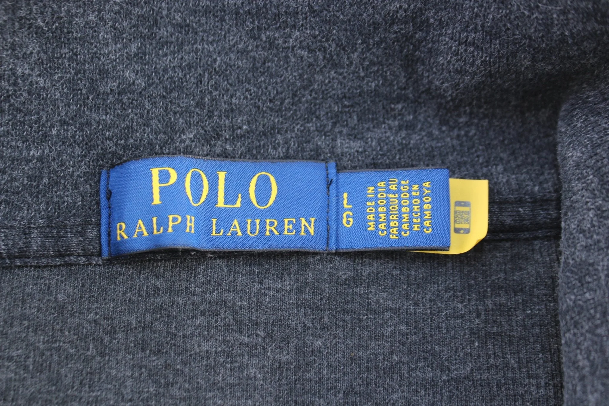 Polo Ralph Lauren Embroidered Logo Grey Quarter Zip Sweater - Image 3