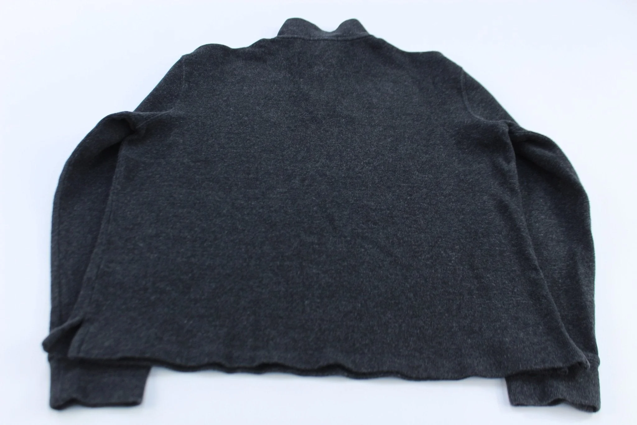Polo Ralph Lauren Embroidered Logo Grey Quarter Zip Sweater - Image 2