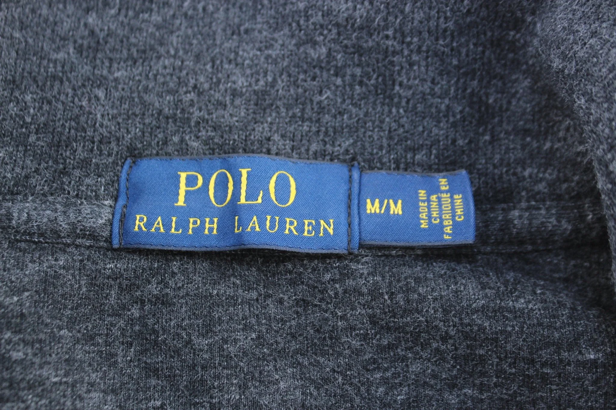 Polo Ralph Lauren Embroidered Logo Grey Quarter Zip Sweater - Image 3