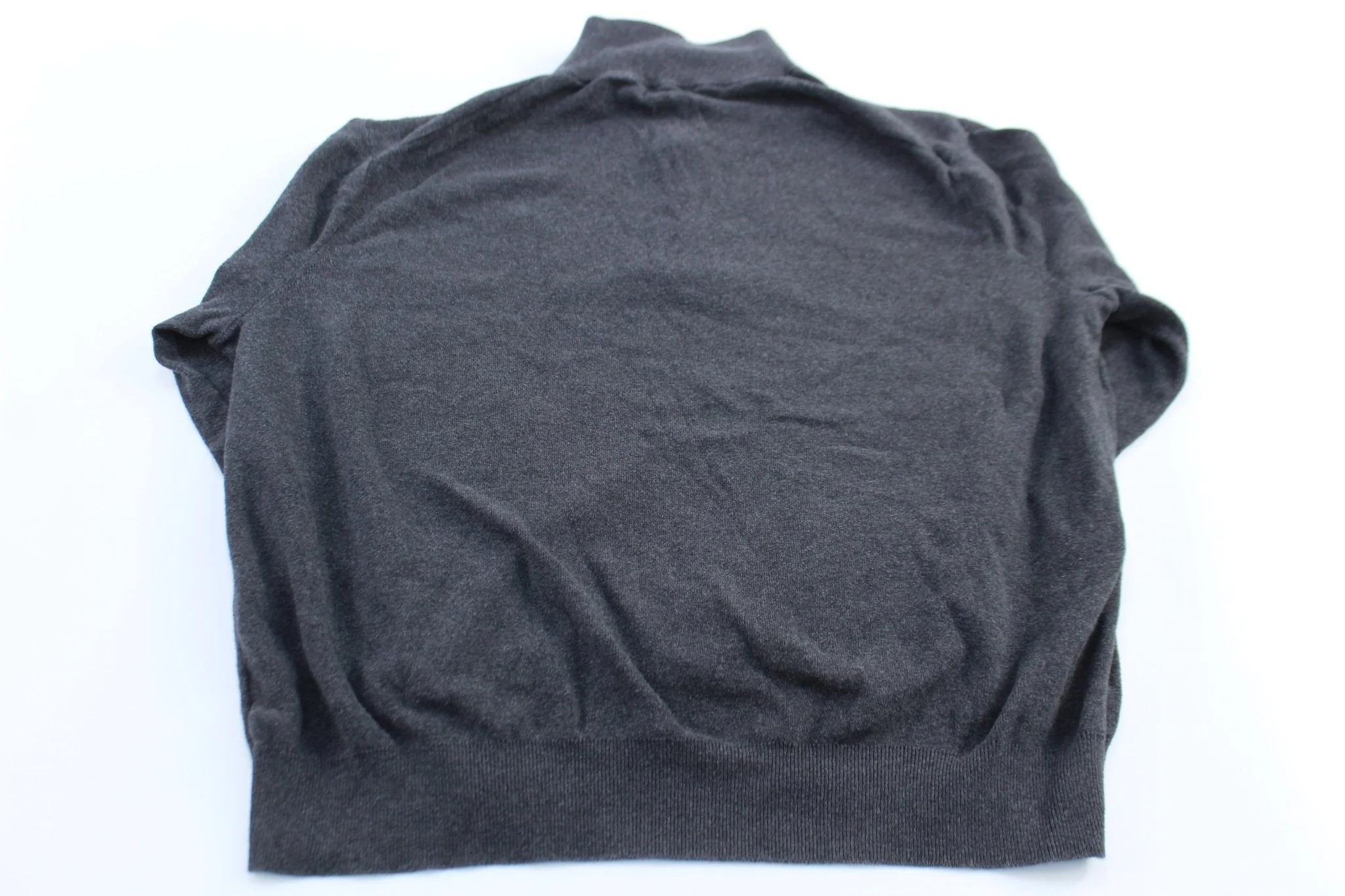 Polo Ralph Lauren Embroidered Logo Grey Quarter Zip Sweater - Image 2