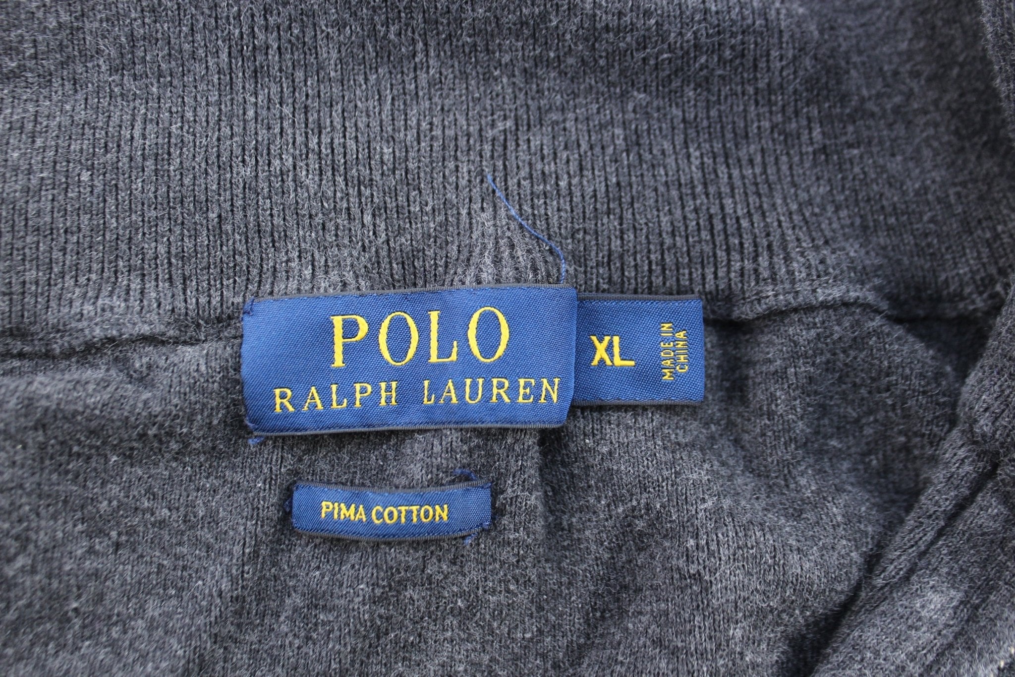 Polo Ralph Lauren Embroidered Logo Grey Quarter Zip Sweater - Image 3