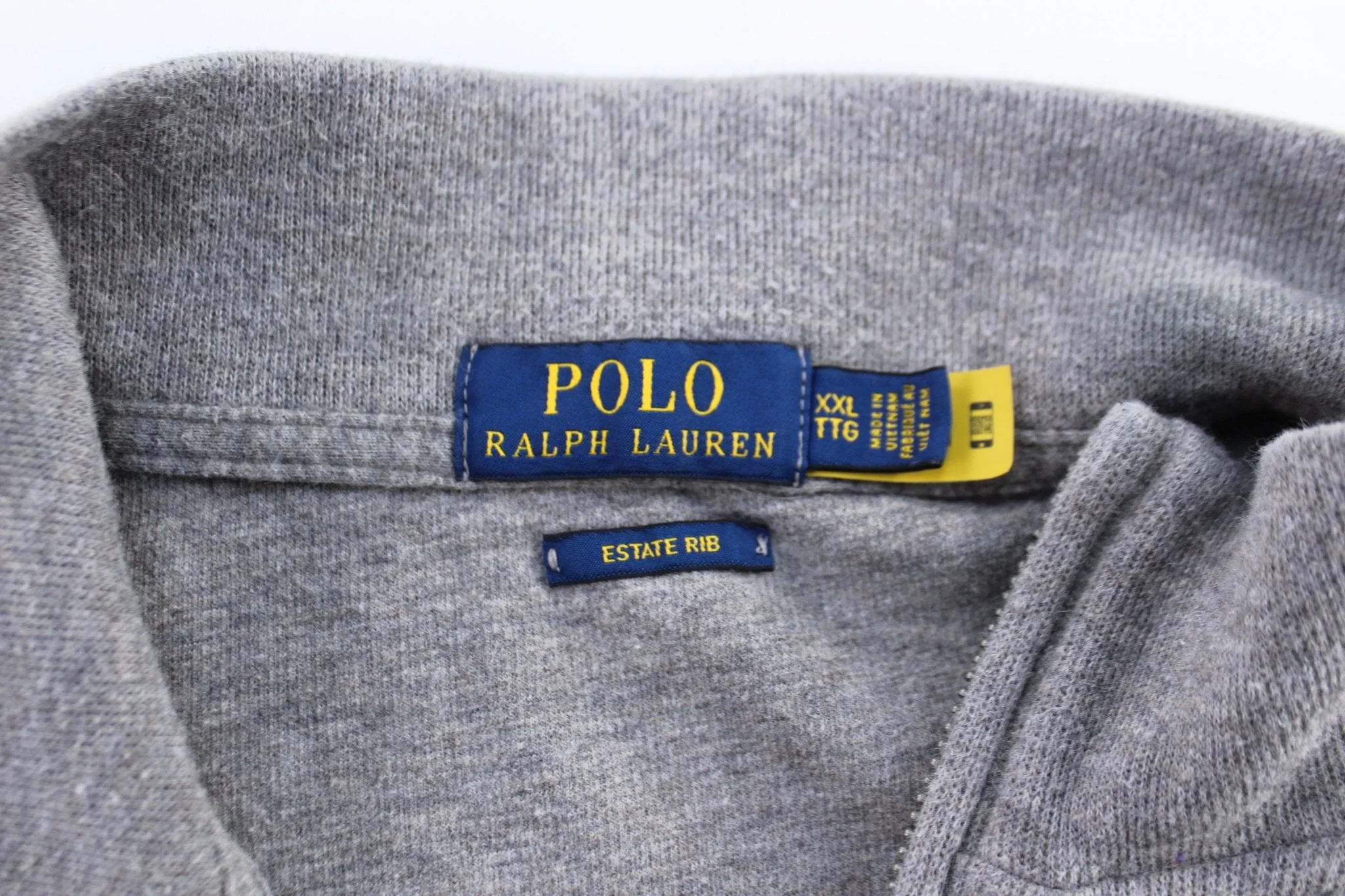 Polo Ralph Lauren Embroidered Logo Grey Quarter Zip Sweater - Image 3