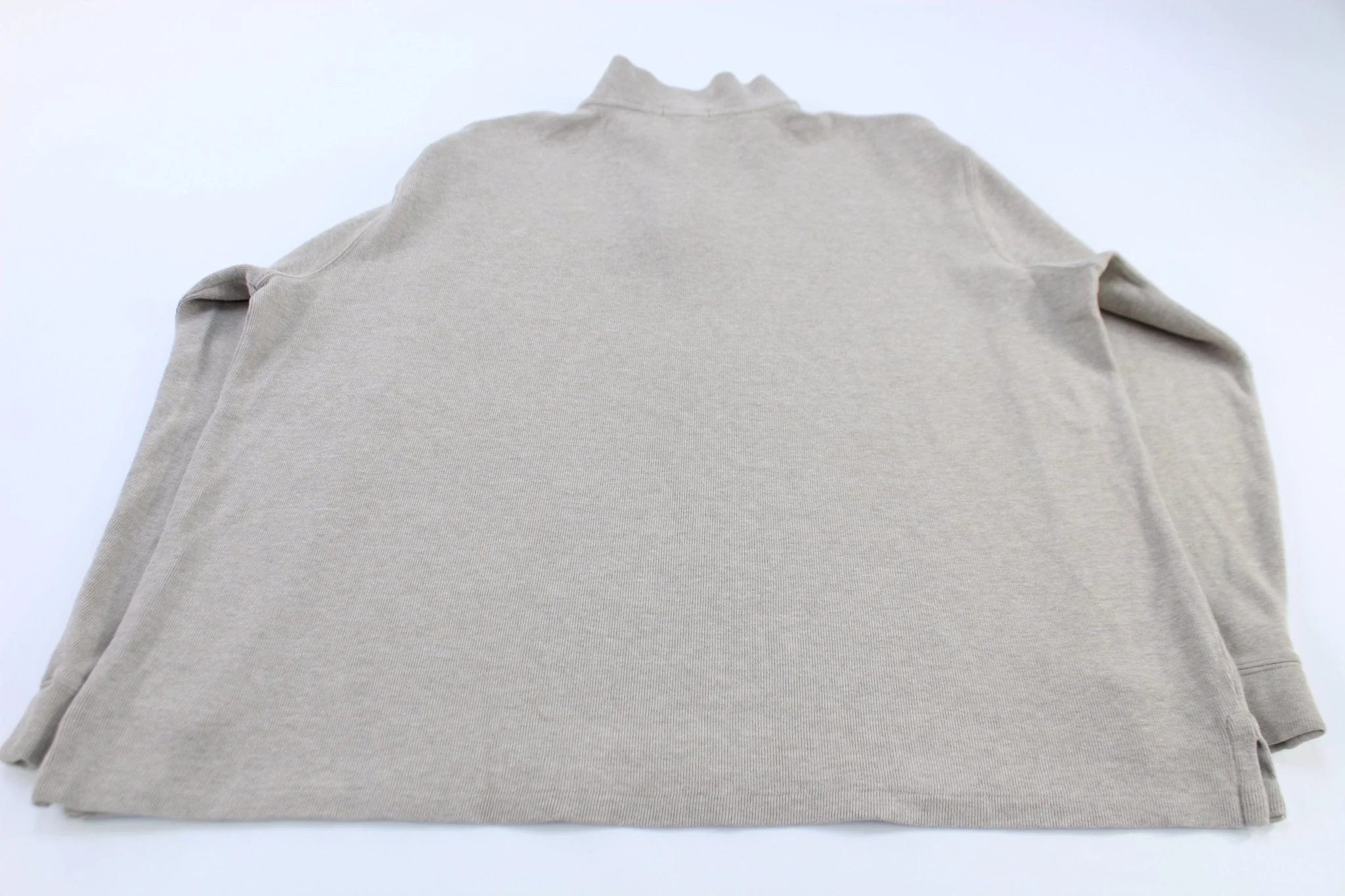 Polo Ralph Lauren Embroidered Logo Grey Quarter Zip Sweater - Image 2