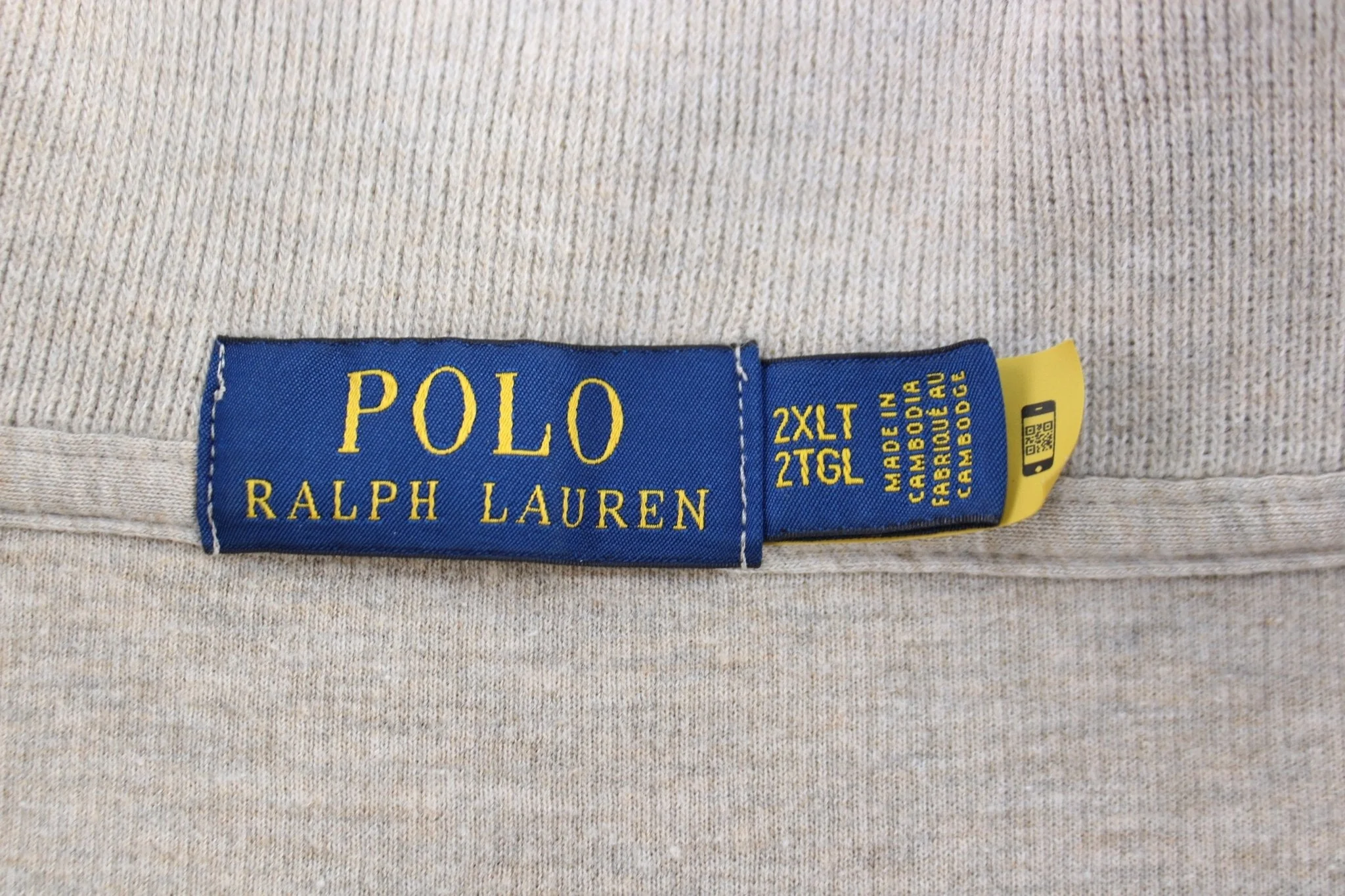 Polo Ralph Lauren Embroidered Logo Grey Quarter Zip Sweater - Image 3