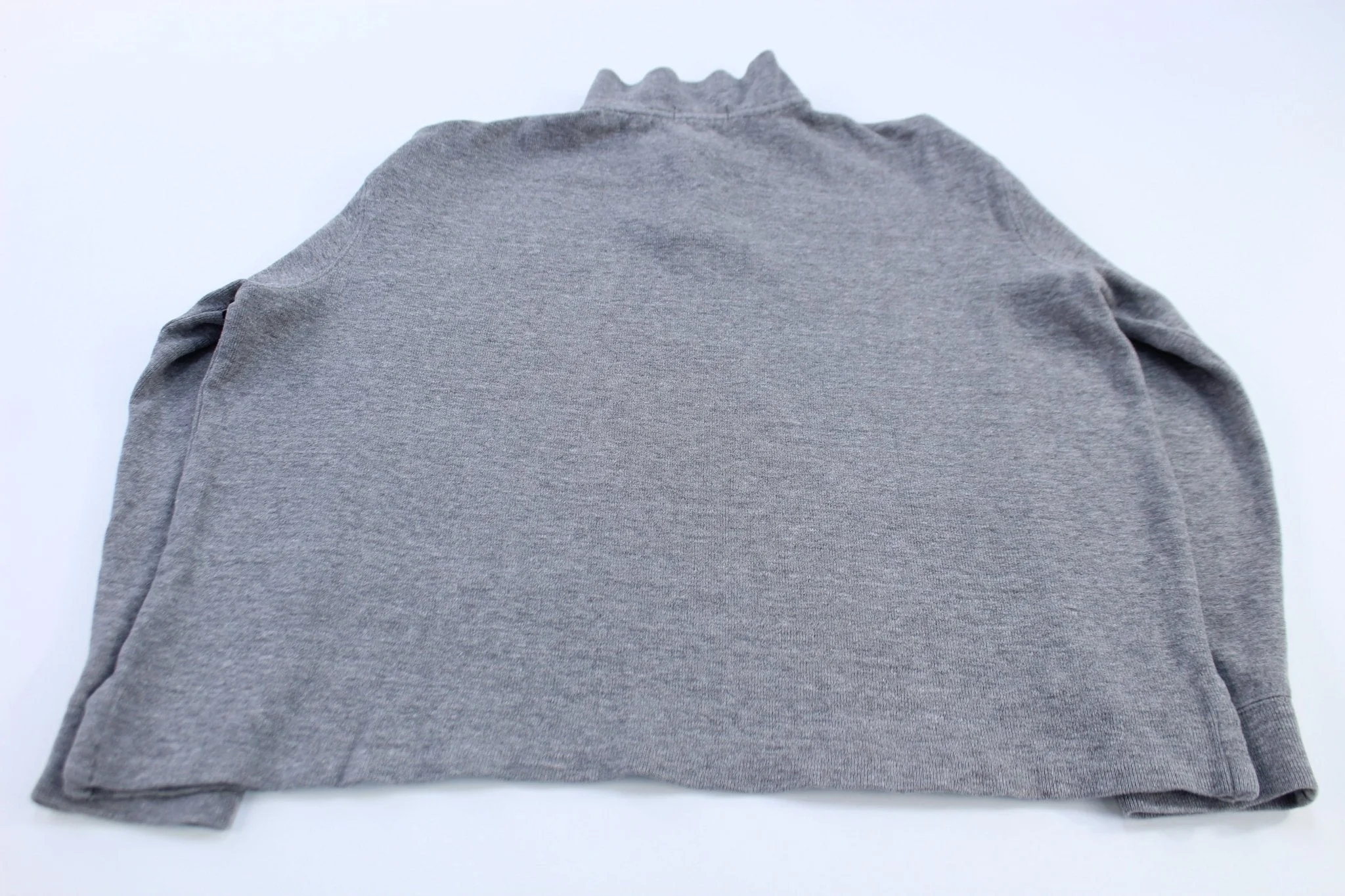 Polo Ralph Lauren Embroidered Logo Grey Quarter Zip Sweater - Image 2
