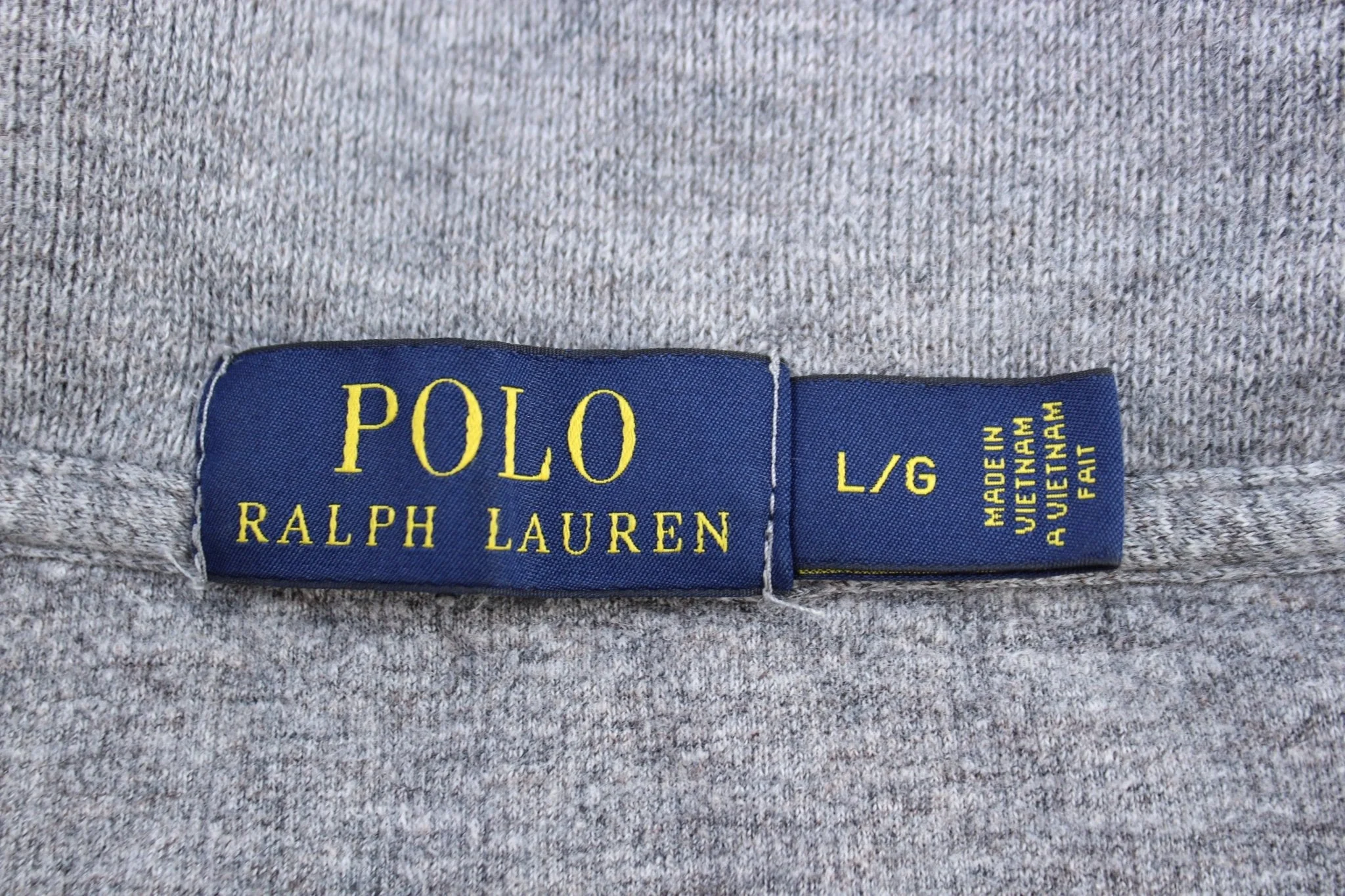 Polo Ralph Lauren Embroidered Logo Grey Quarter Zip Sweater - Image 3