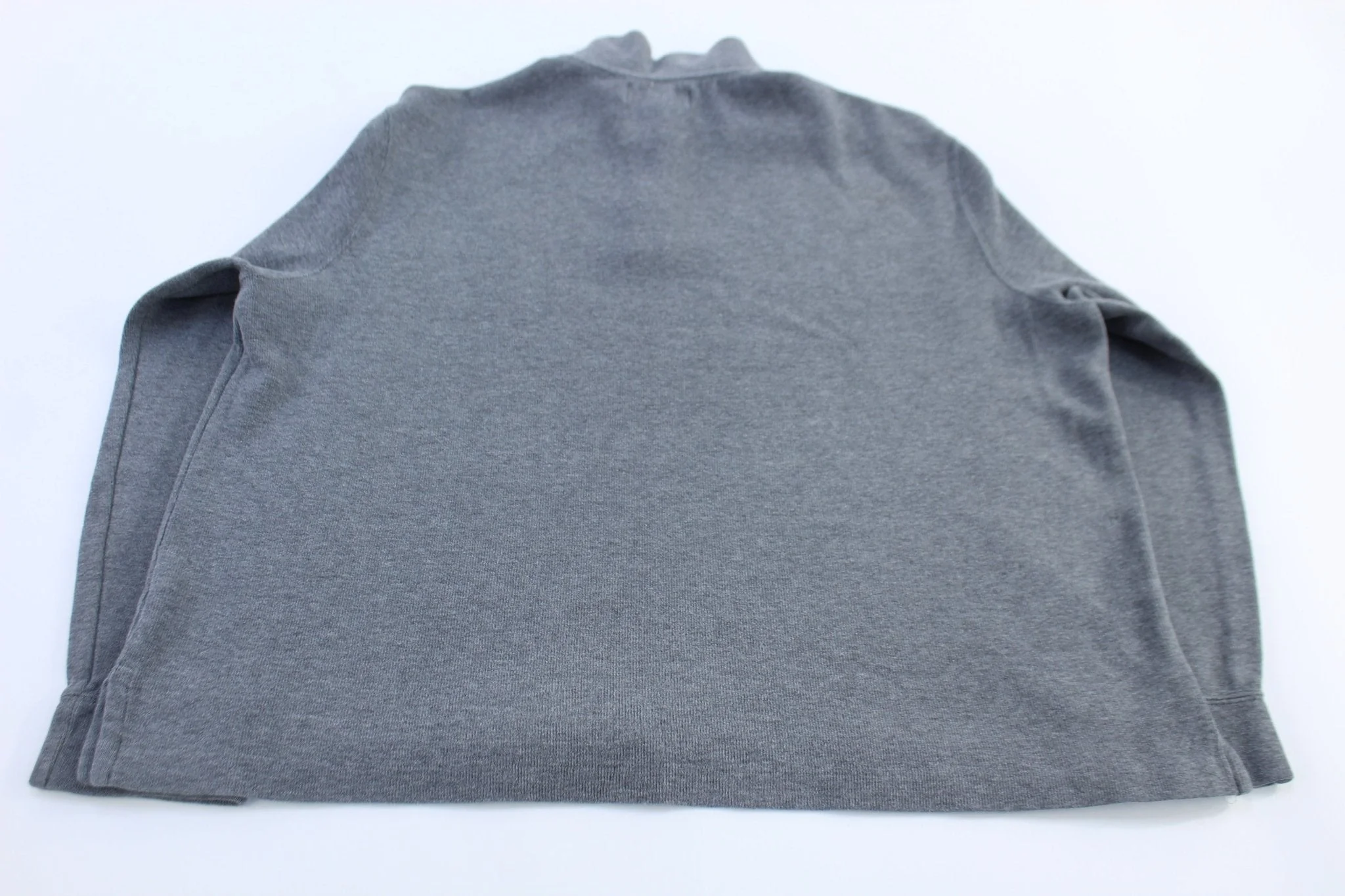 Polo Ralph Lauren Embroidered Logo Grey Quarter Zip Sweater - Image 2