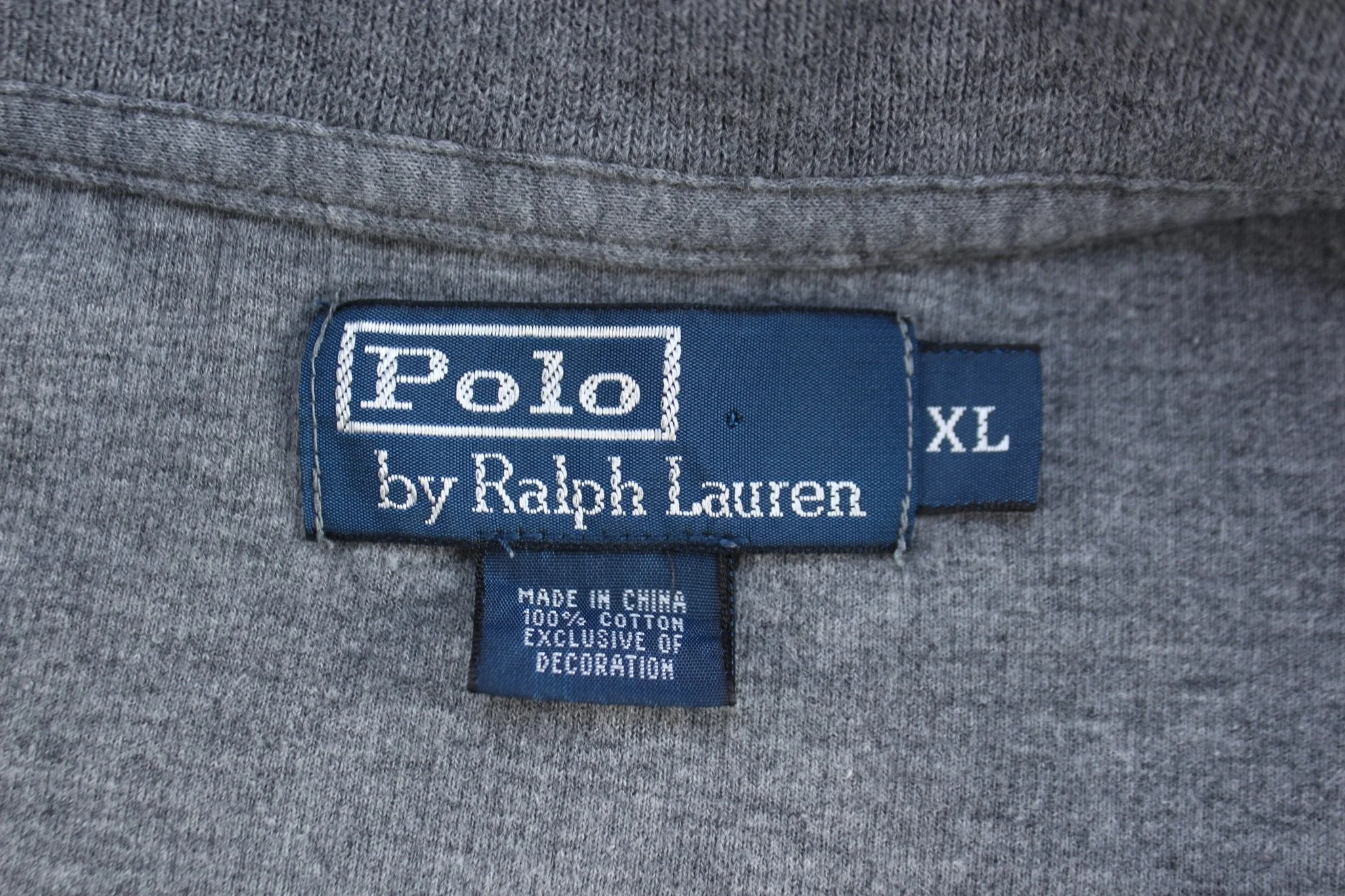 Polo Ralph Lauren Embroidered Logo Grey Quarter Zip Sweater - Image 3