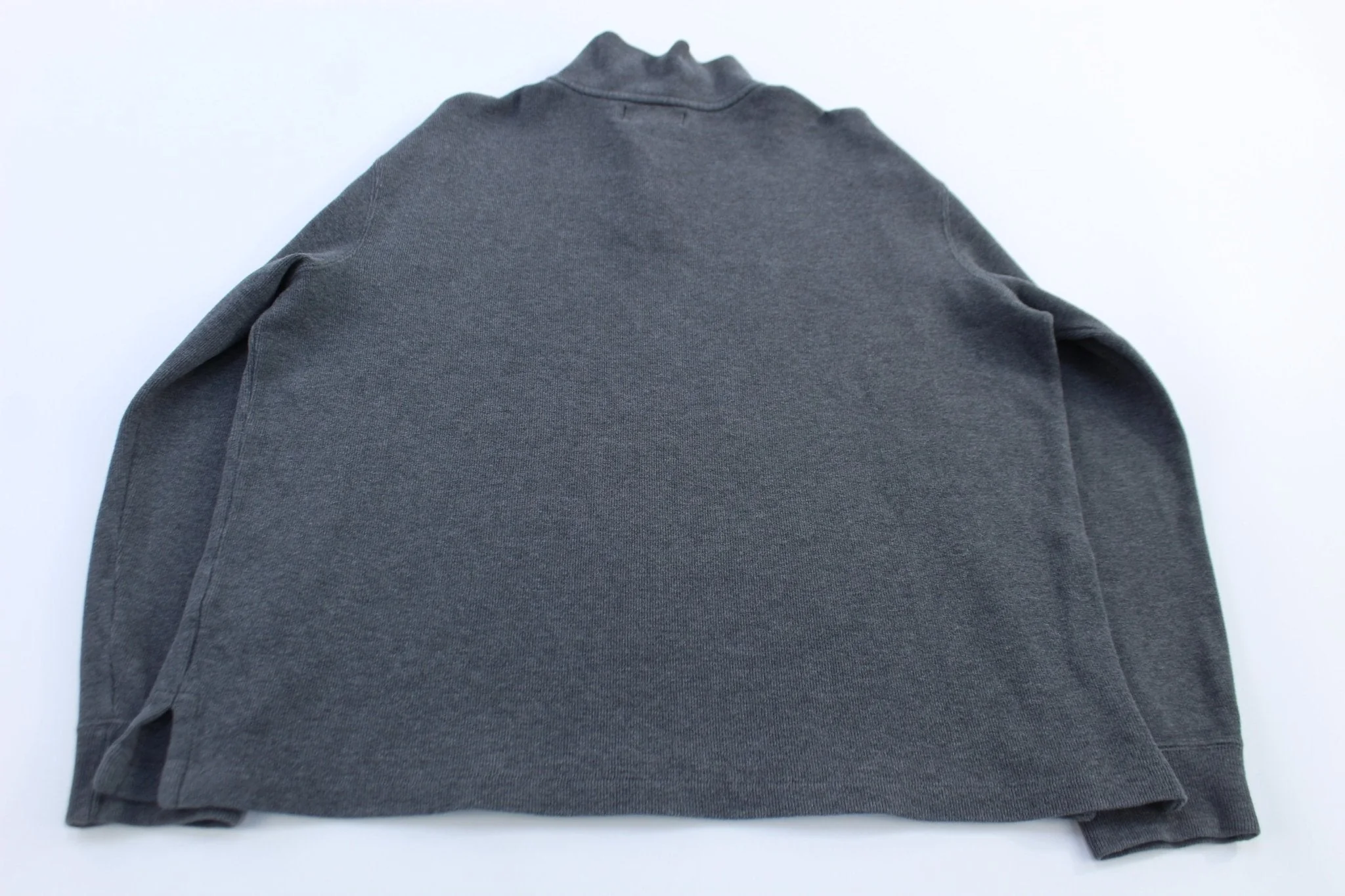 Polo Ralph Lauren Embroidered Logo Grey Quarter Zip Sweater - Image 2