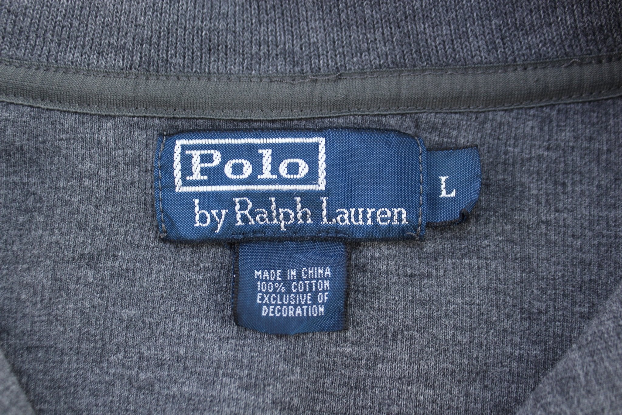 Polo Ralph Lauren Embroidered Logo Grey Quarter Zip Sweater - Image 4