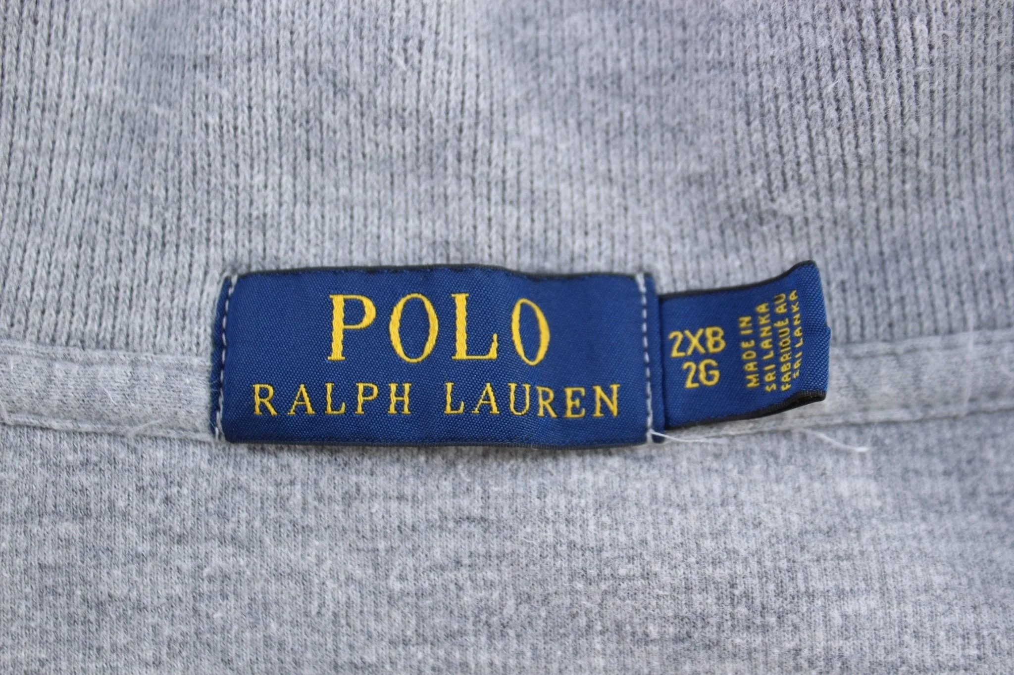 Polo Ralph Lauren Embroidered Logo Grey Quarter Zip Sweater - Image 4