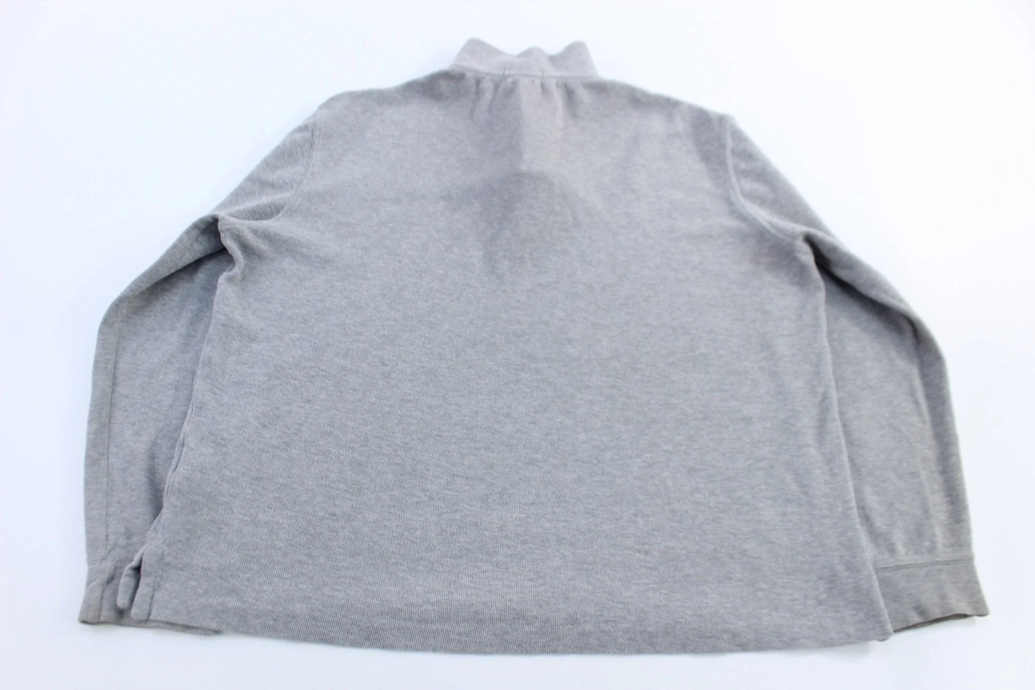 Polo Ralph Lauren Embroidered Logo Grey Quarter Zip Sweater - Image 2
