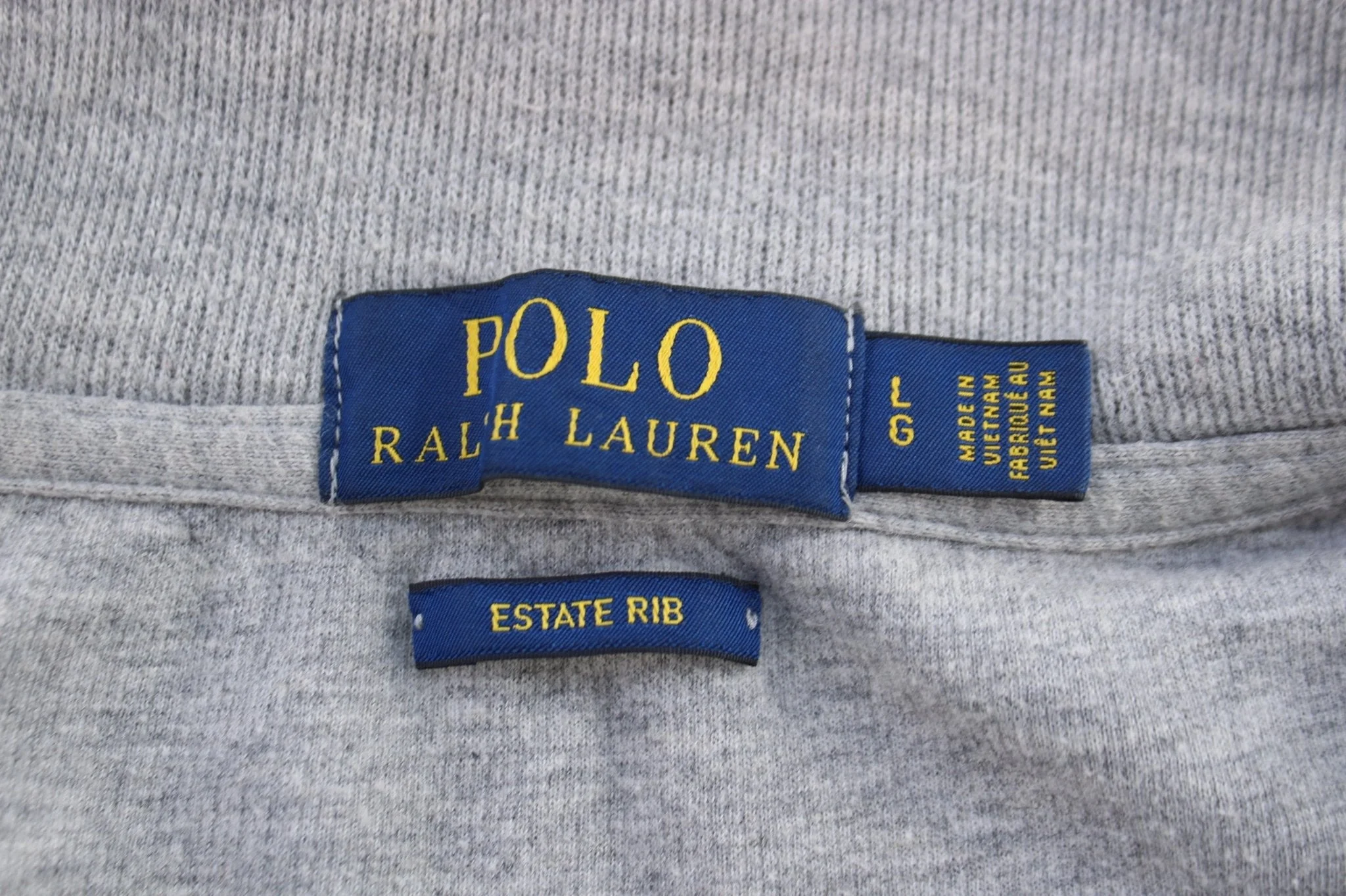 Polo Ralph Lauren Embroidered Logo Grey Quarter Zip Sweater - Image 4