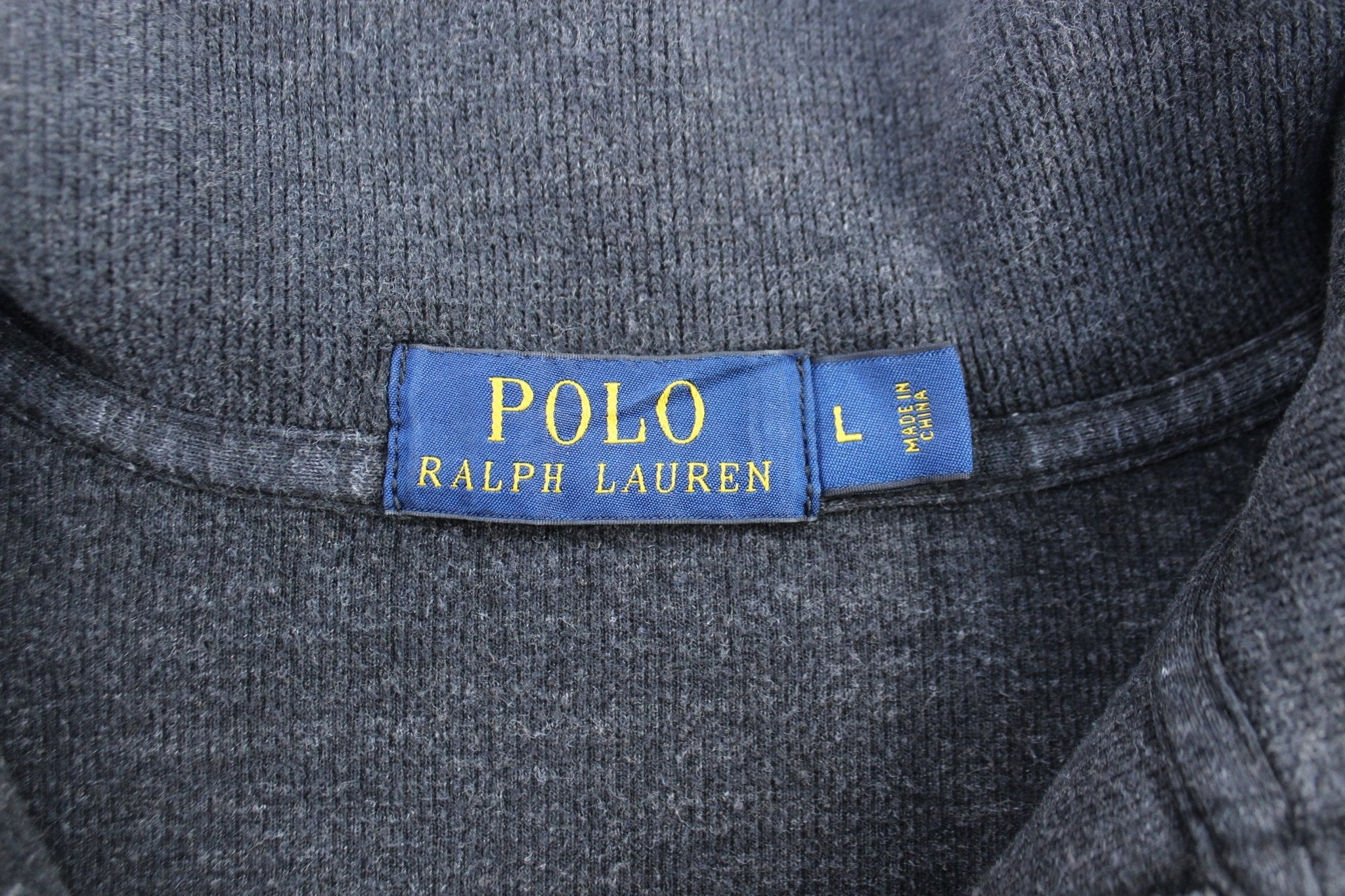 Polo Ralph Lauren Embroidered Logo Grey Quarter Zip Sweater - Image 3