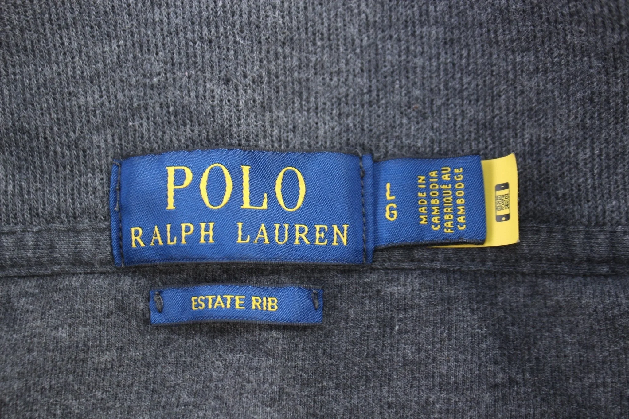 Polo Ralph Lauren Embroidered Logo Grey Quarter Zip Sweater - Image 3