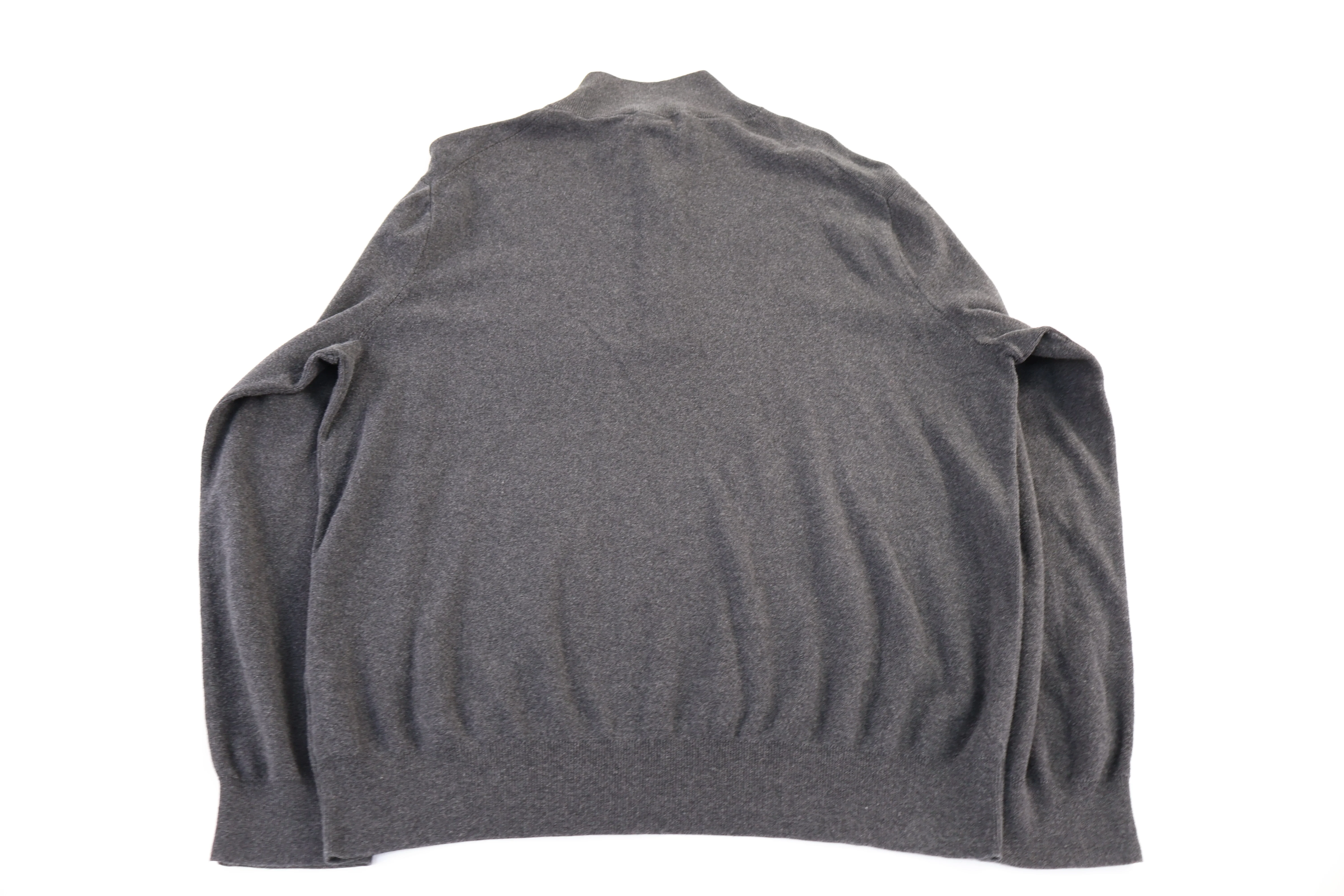 Polo Ralph Lauren Embroidered Logo Grey Quarter Zip Sweater - Image 2