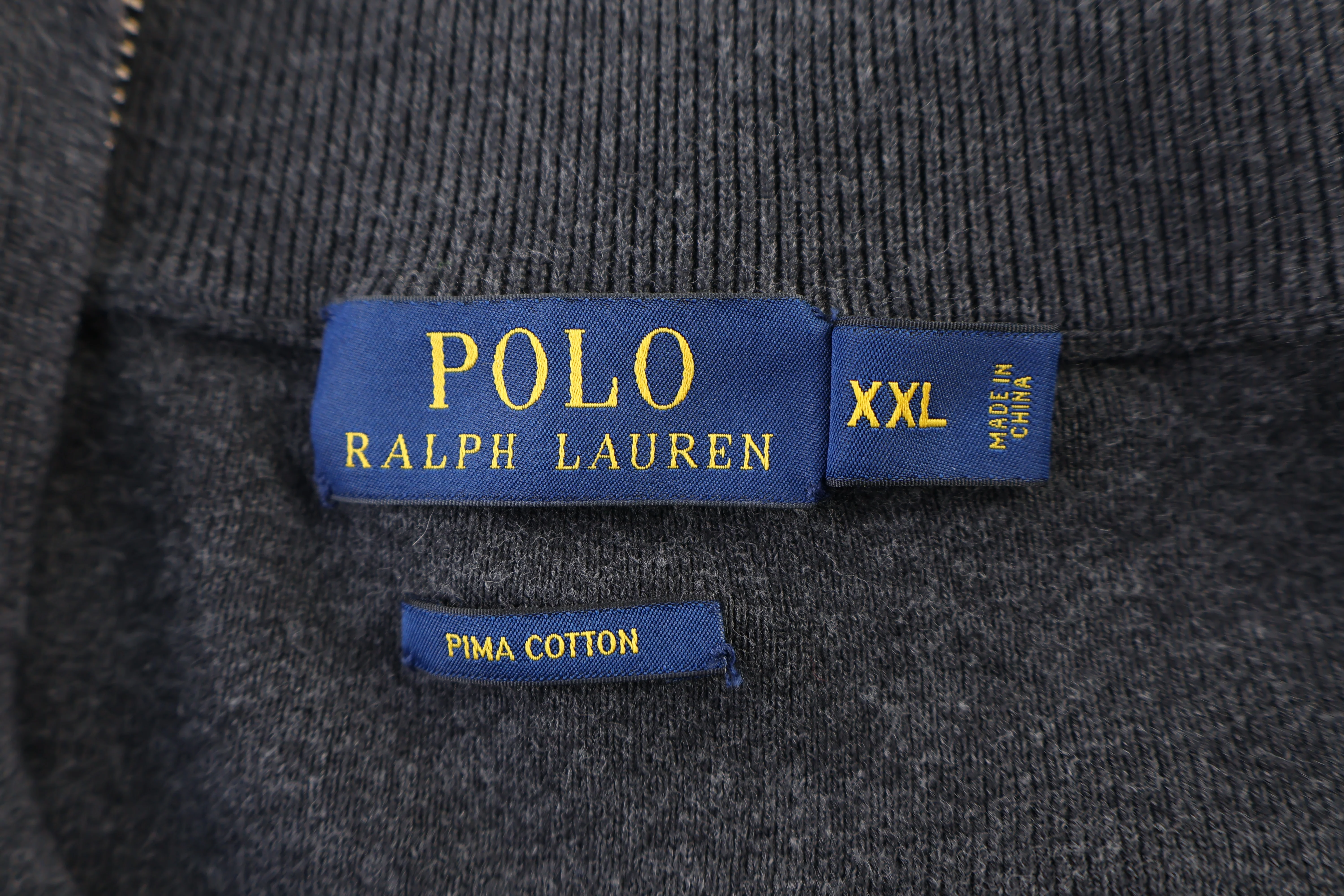 Polo Ralph Lauren Embroidered Logo Grey Quarter Zip Sweater - Image 3