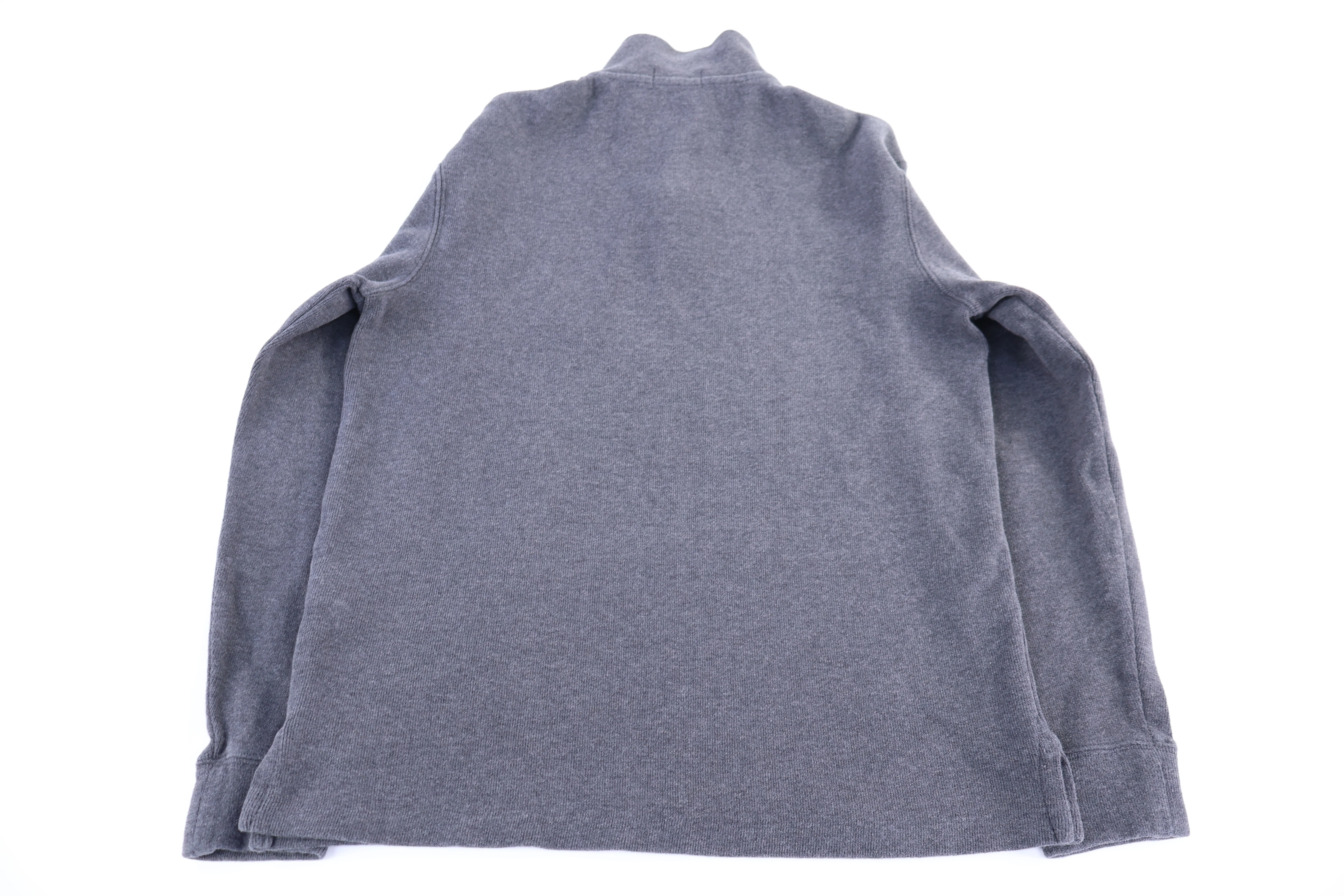 Polo Ralph Lauren Embroidered Logo Grey Quarter Zip Sweater - Image 2