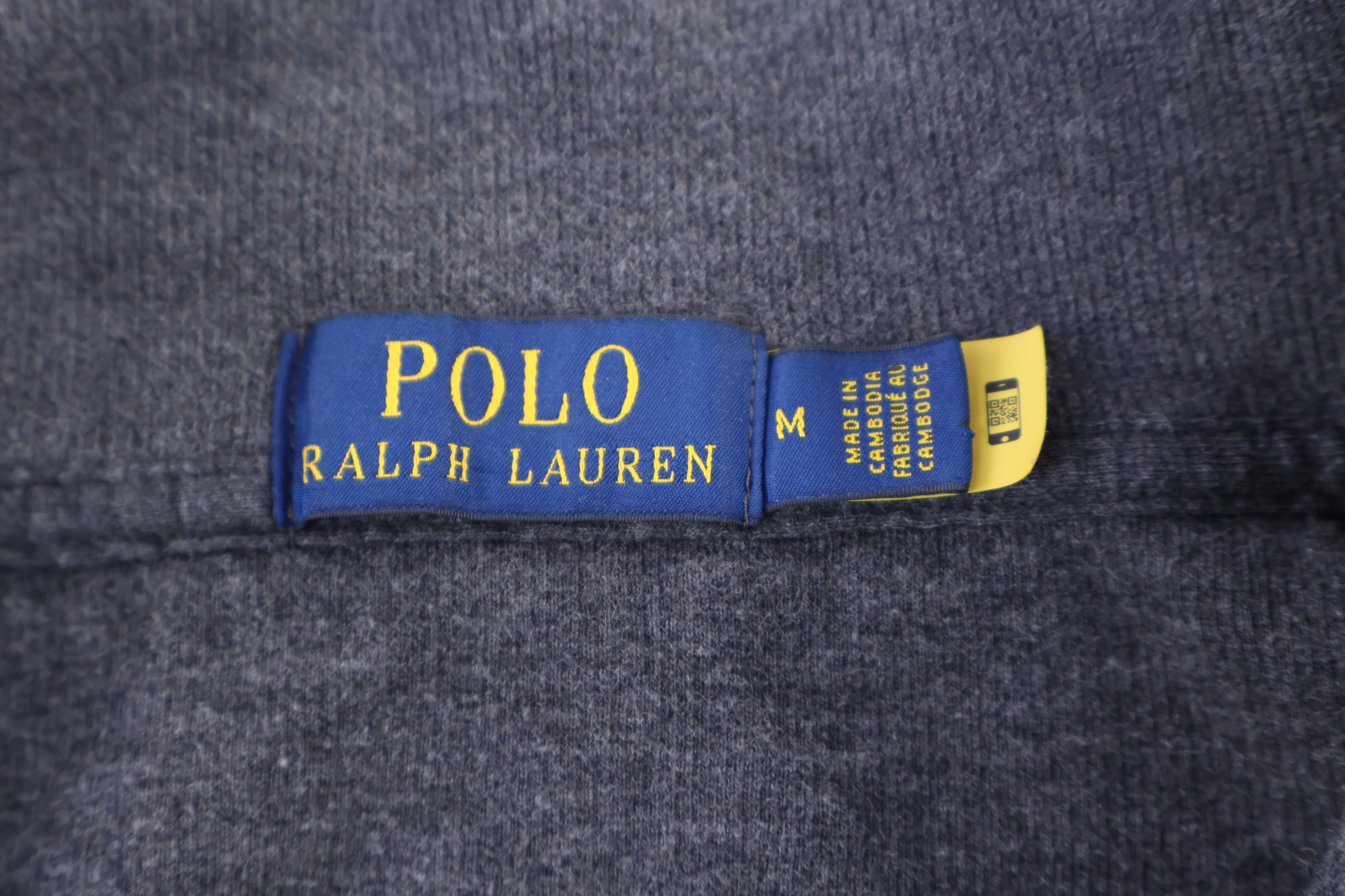 Polo Ralph Lauren Embroidered Logo Grey Quarter Zip Sweater - Image 3