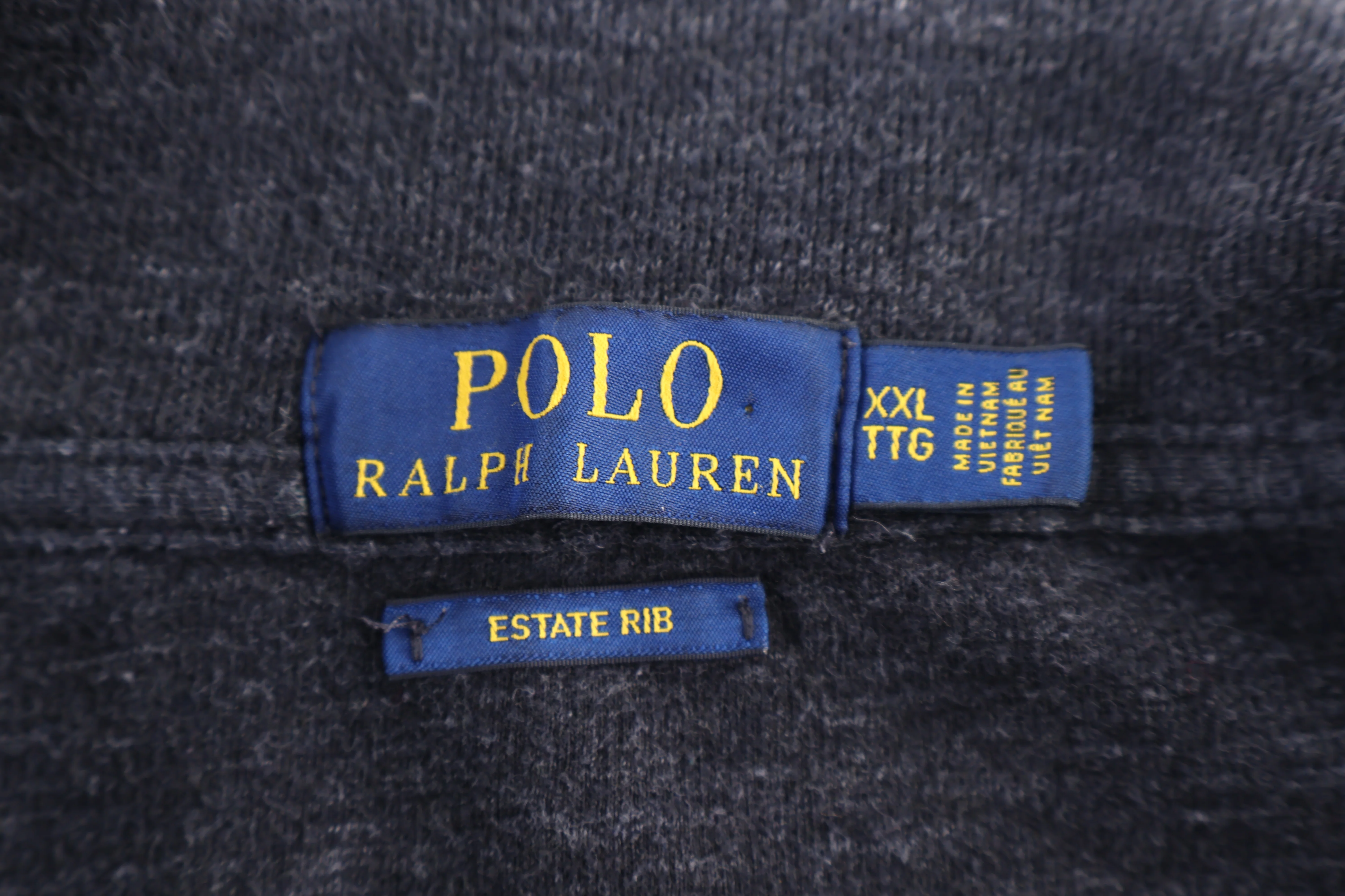 Polo Ralph Lauren Embroidered Logo Grey Quarter Zip Sweater - Image 3