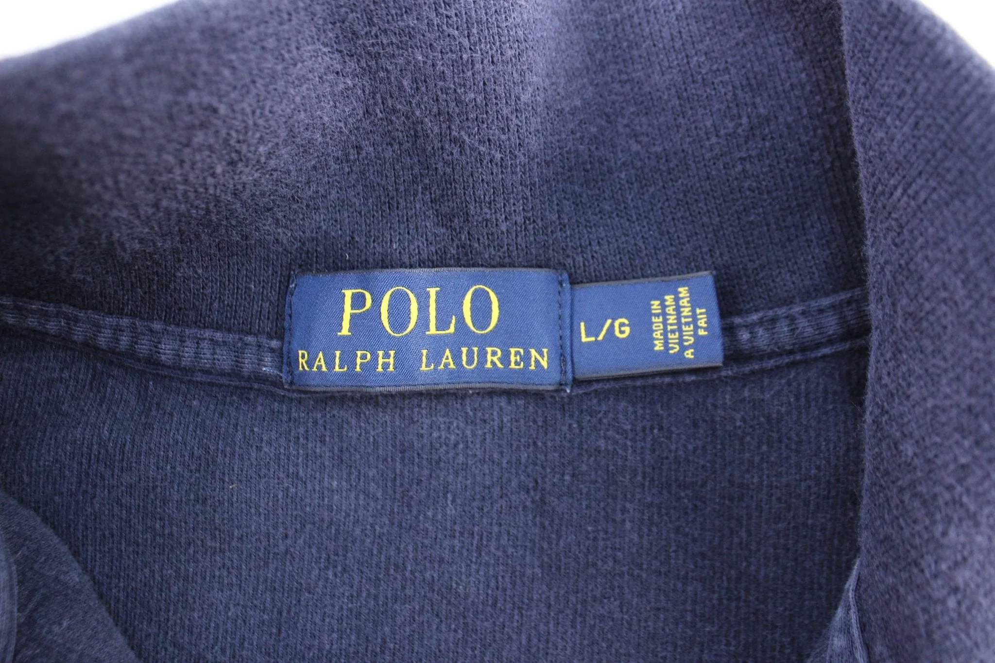 Polo Ralph Lauren Embroidered Logo Navy Blue Quarter Zip Sweater - Image 3