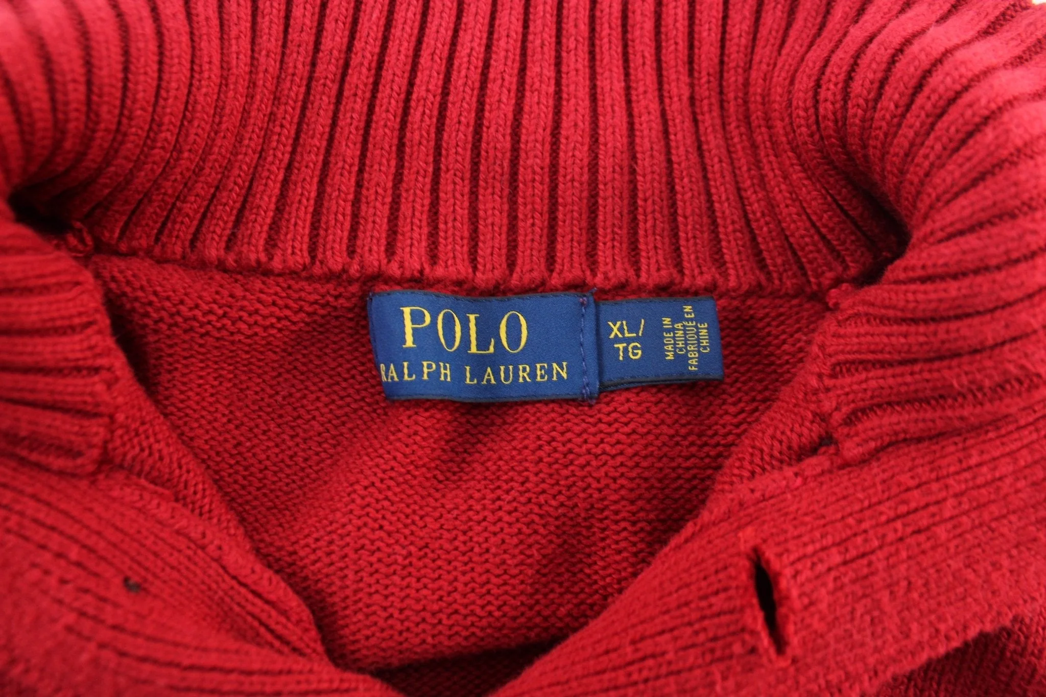 Polo Ralph Lauren Embroidered Logo Red Pullover Sweater - Image 3