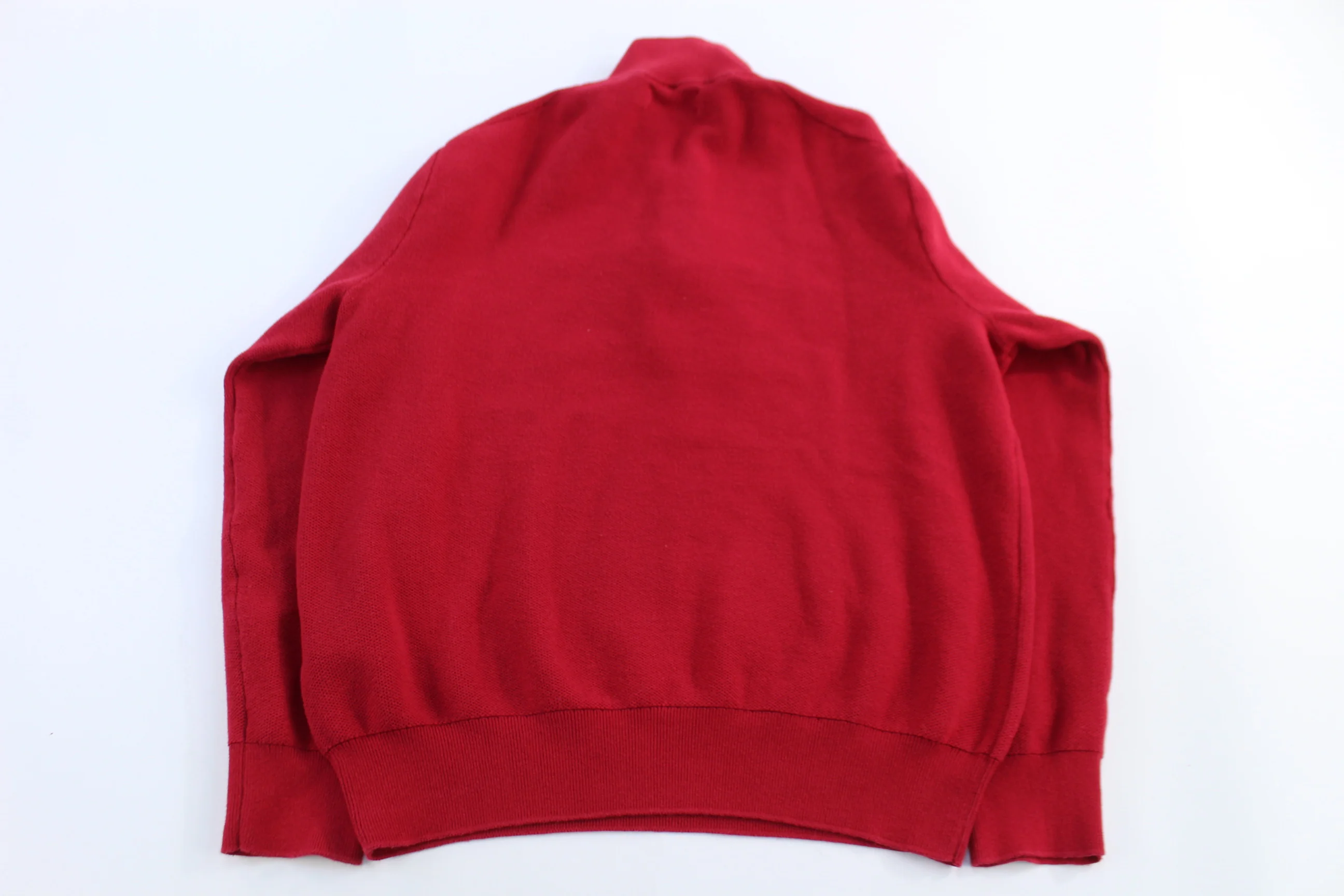 Polo Ralph Lauren Embroidered Logo Red Quarter Zip Sweater - Image 2