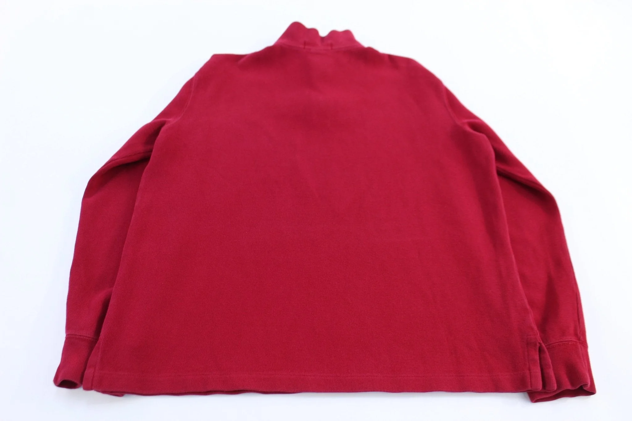 Polo Ralph Lauren Embroidered Logo Red Quarter Zip Sweater - Image 2