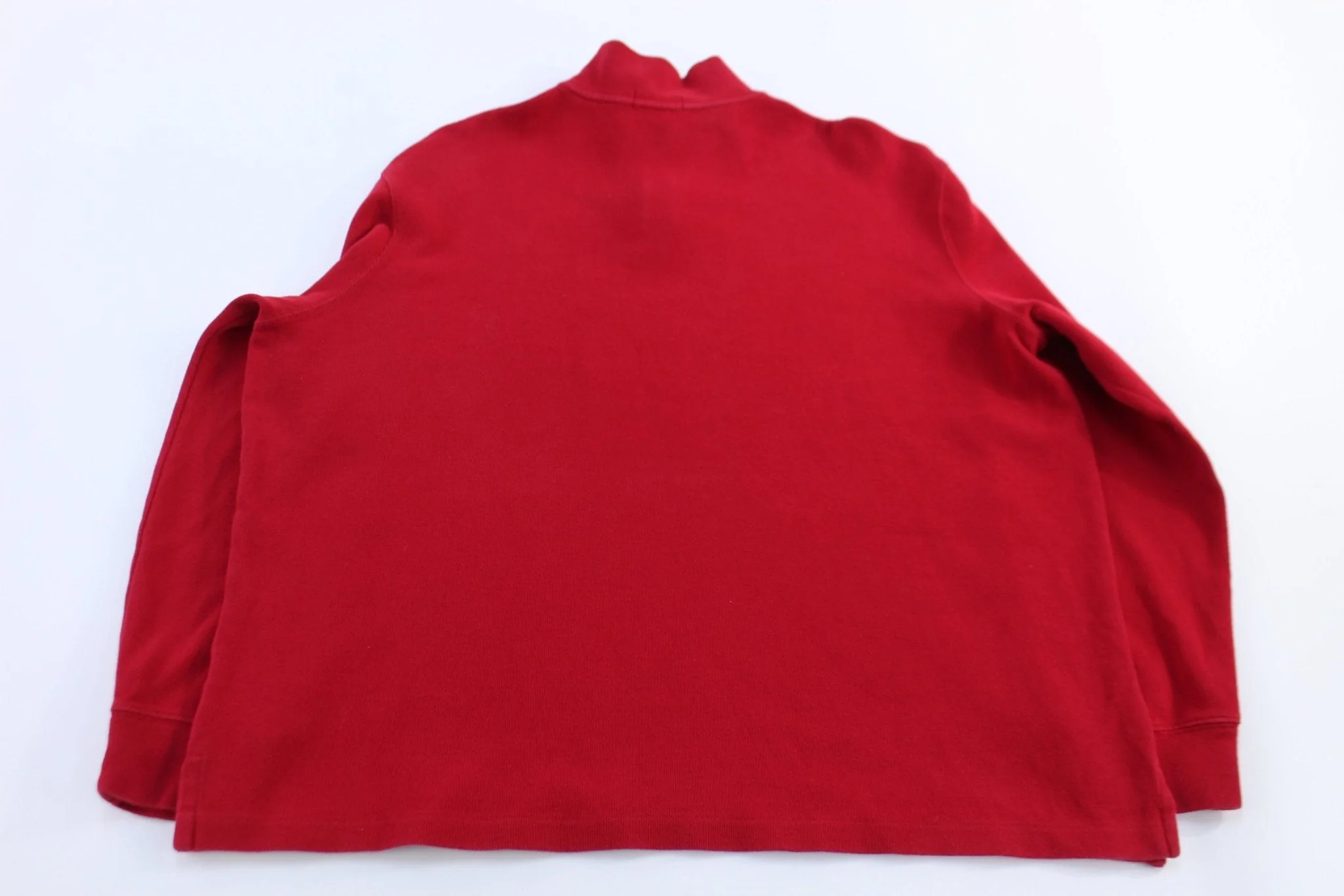 Polo Ralph Lauren Embroidered Logo Red Quarter Zip Sweater - Image 2