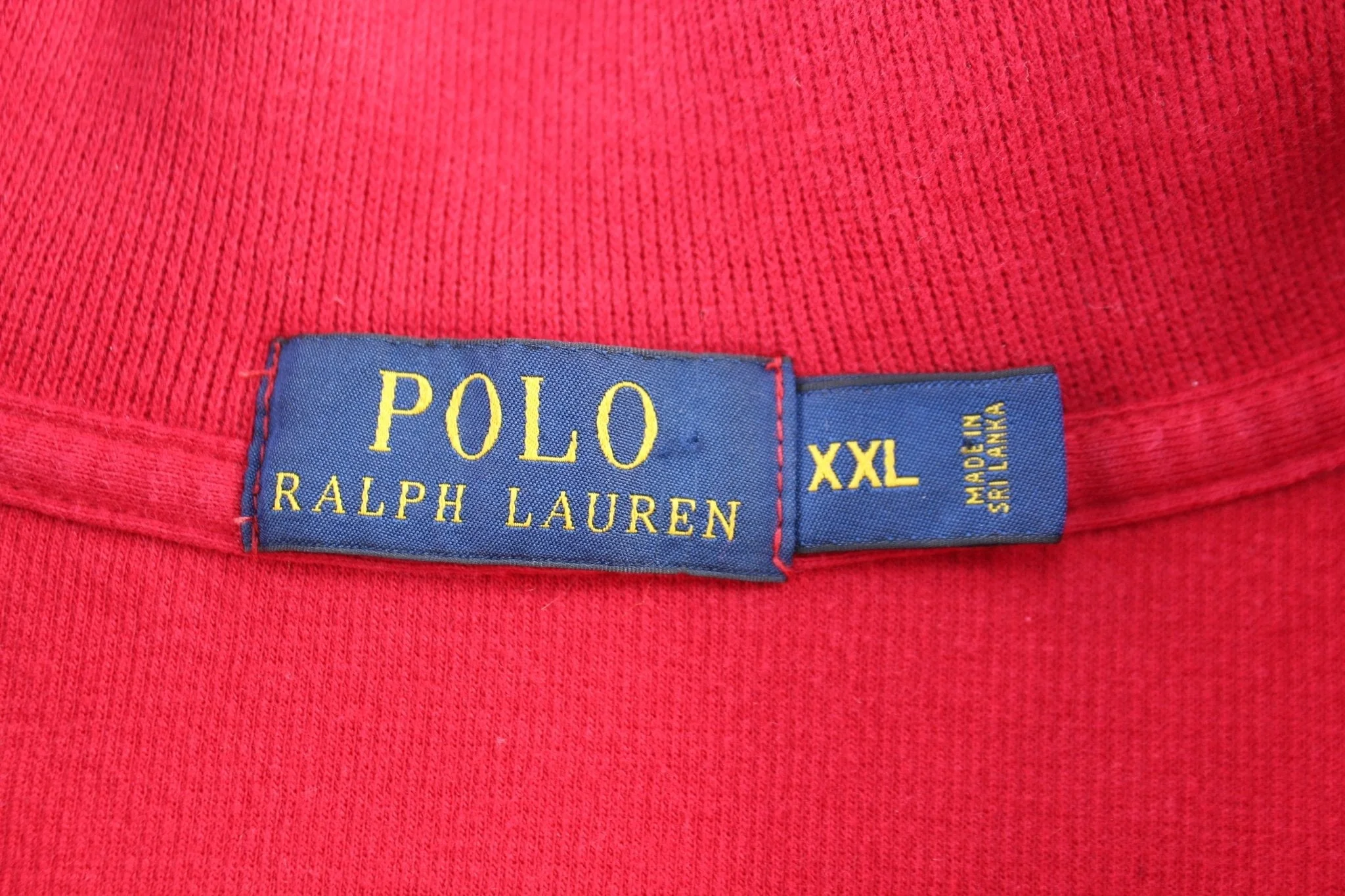 Polo Ralph Lauren Embroidered Logo Red Quarter Zip Sweater - Image 3
