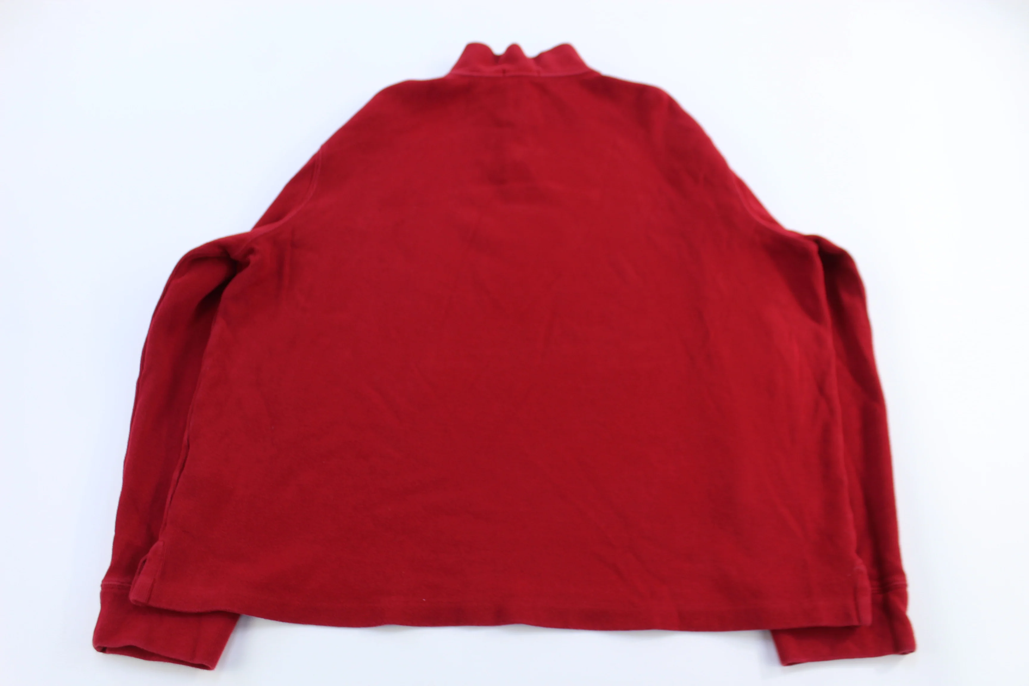 Polo Ralph Lauren Embroidered Logo Red Quarter Zip Sweater - Image 2