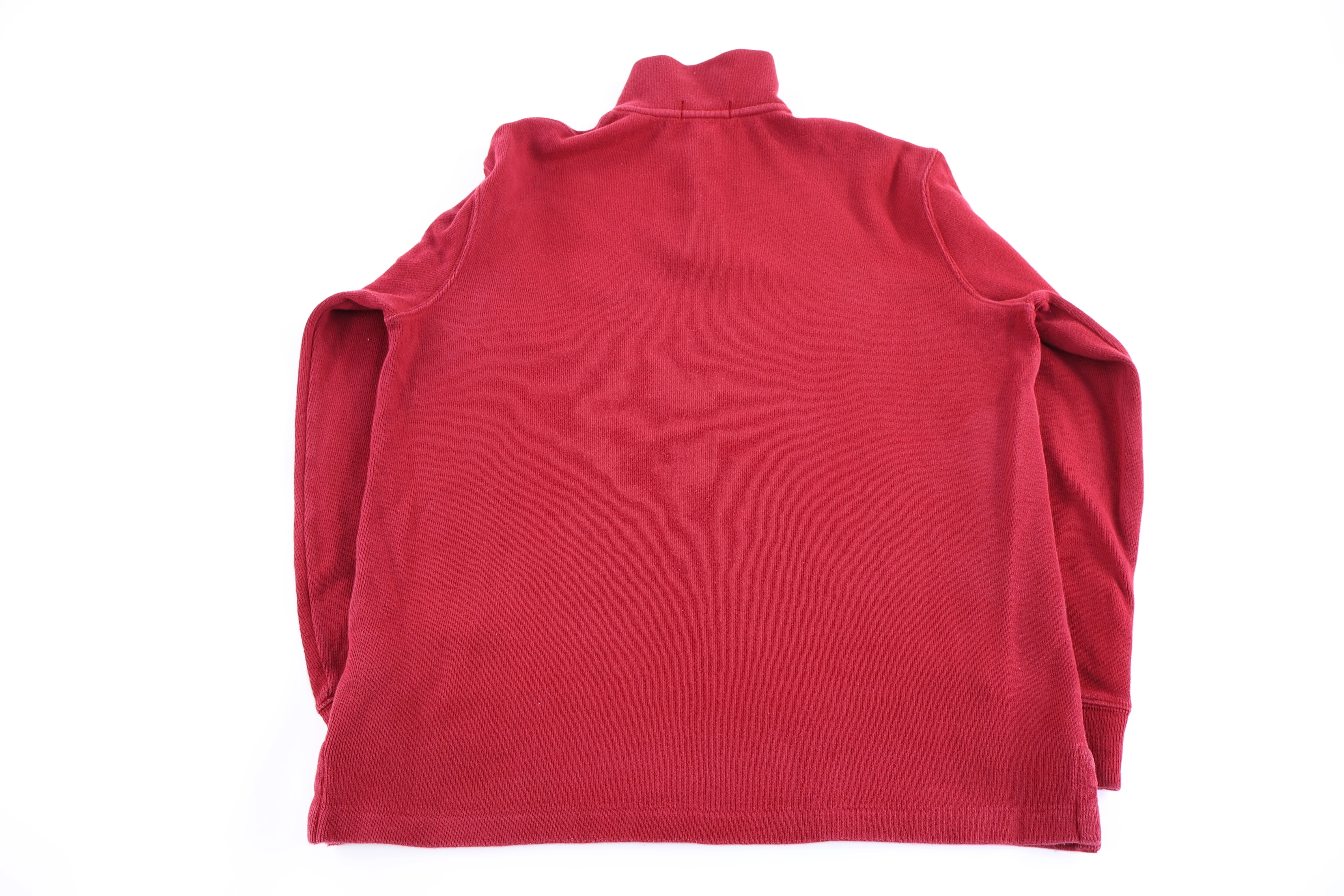 Polo Ralph Lauren Embroidered Logo Red Quarter Zip Sweater - Image 2