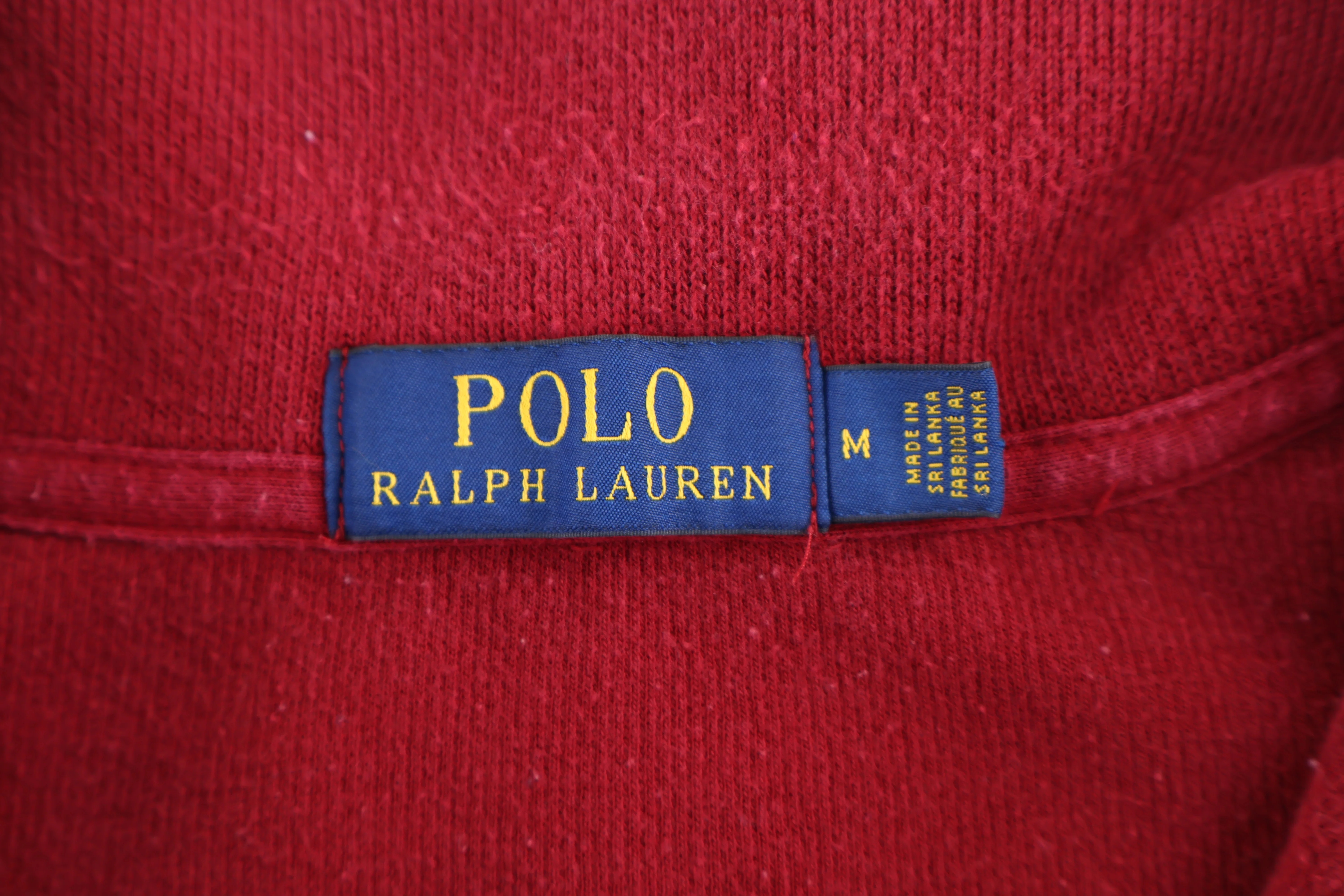Polo Ralph Lauren Embroidered Logo Red Quarter Zip Sweater - Image 3
