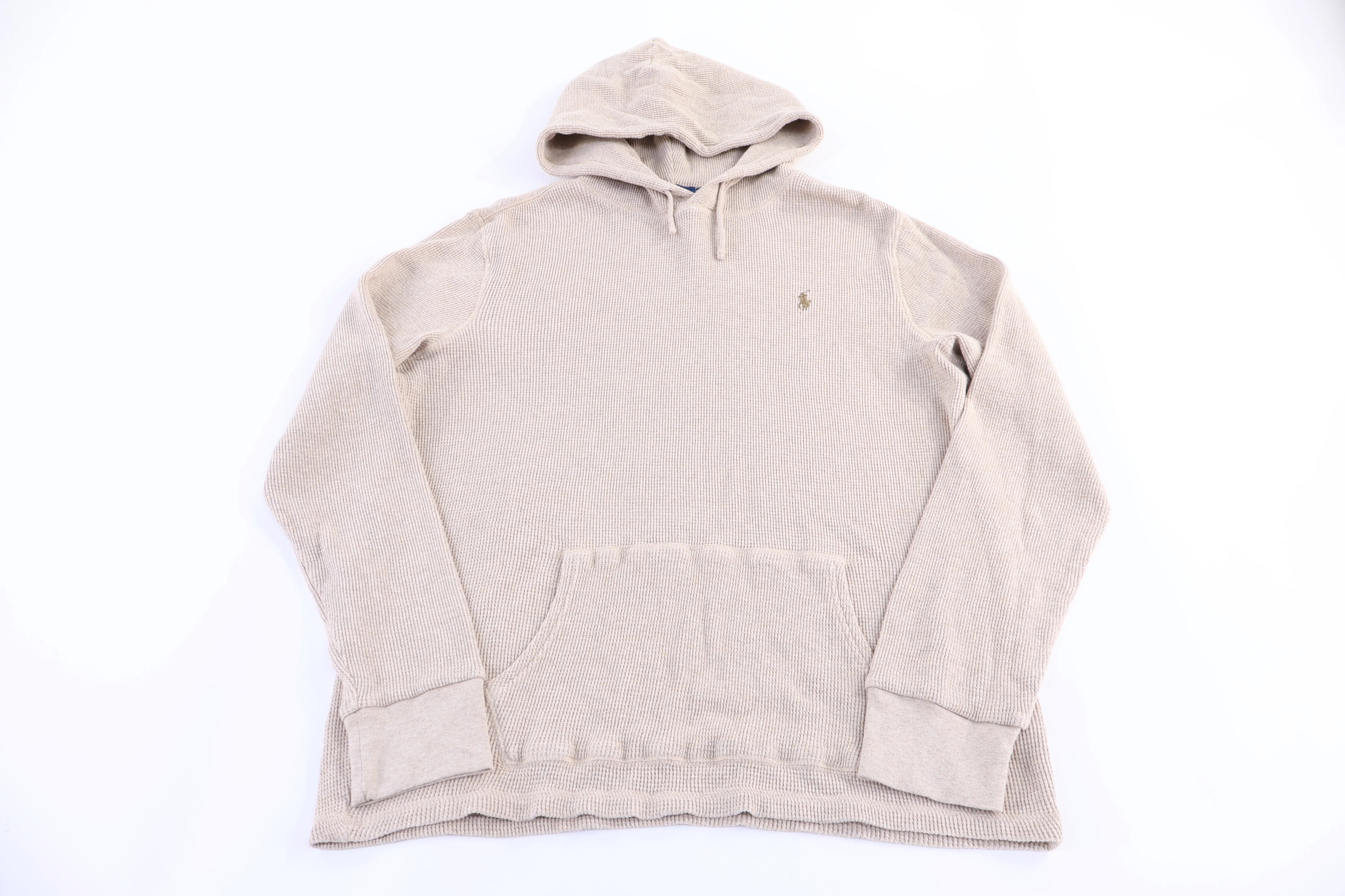 Polo Ralph Lauren Embroidered Logo Tan Pullover Hoodie