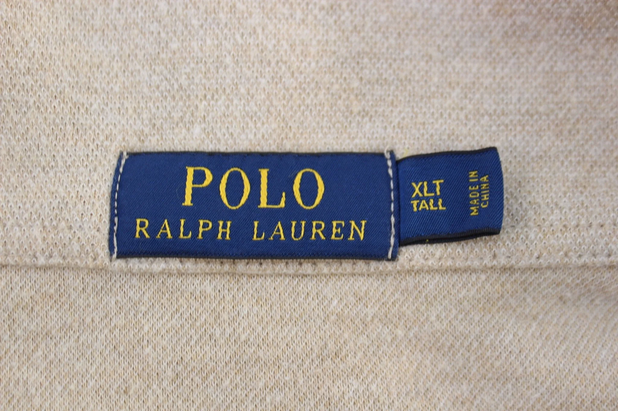 Polo Ralph Lauren Embroidered Logo Tan Quarter Zip Sweater - Image 3