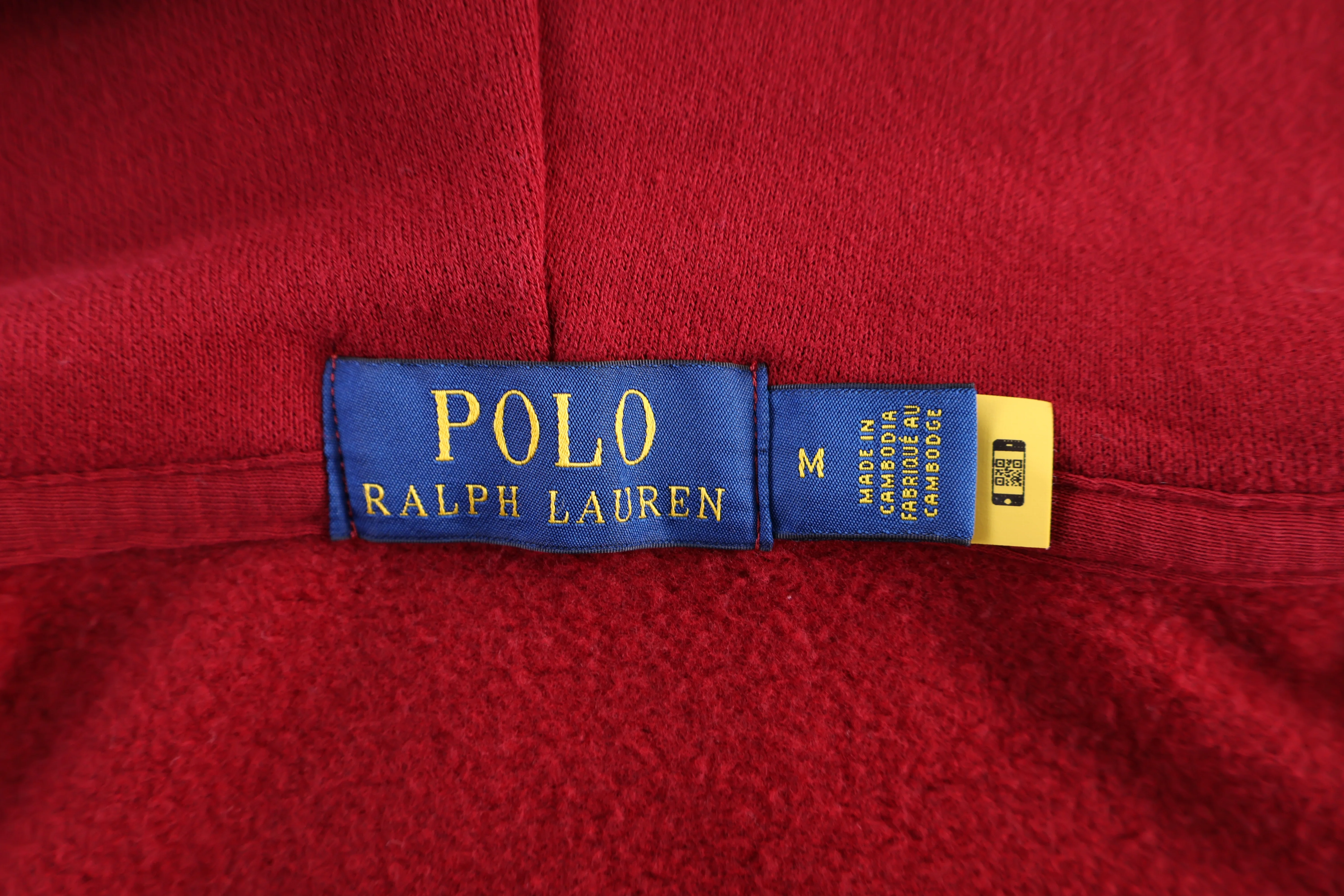 Polo Ralph Lauren Full Zip Red Hoodie - Image 3