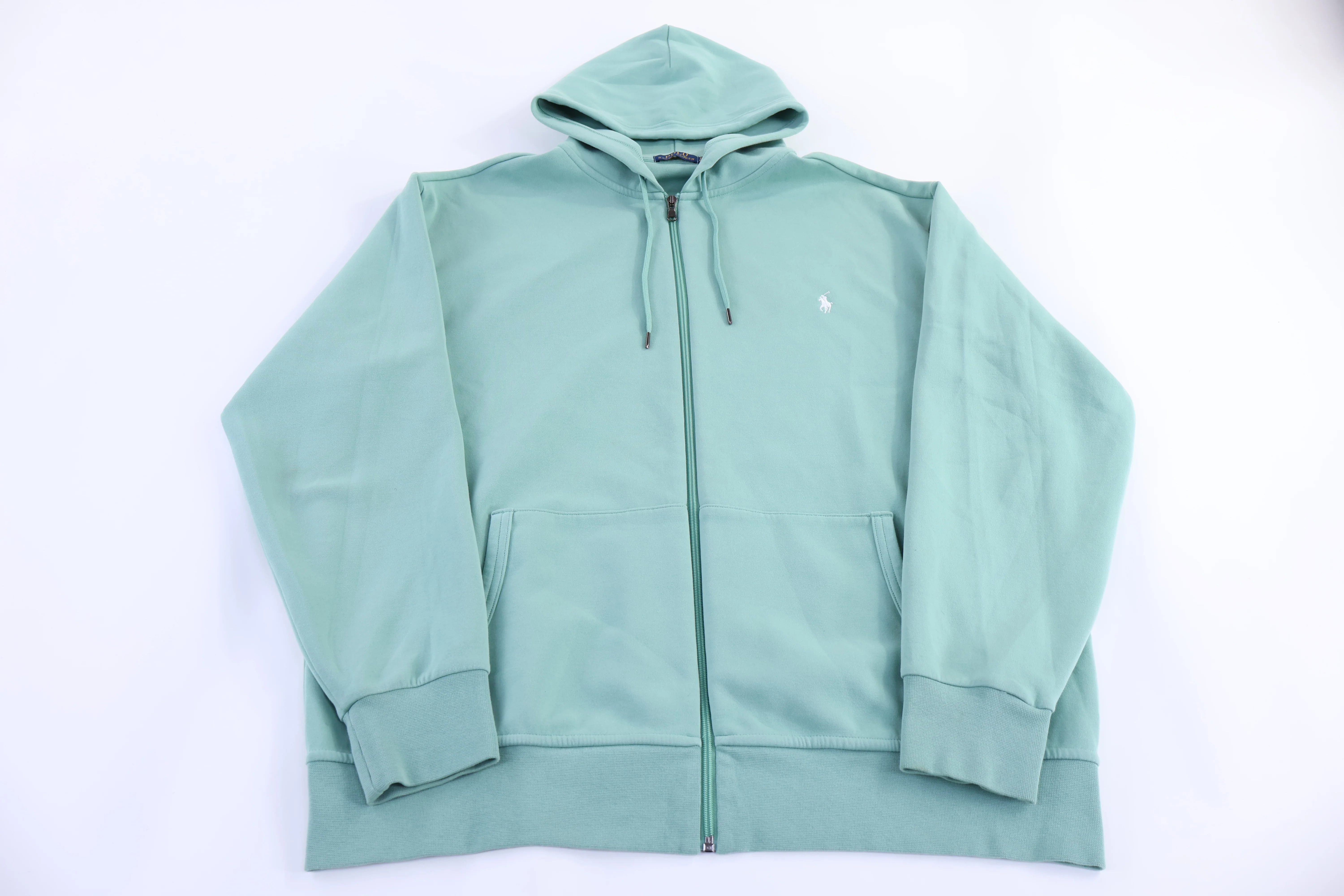Polo Ralph Lauren Embroidered Logo Teal Full Zip Hoodie