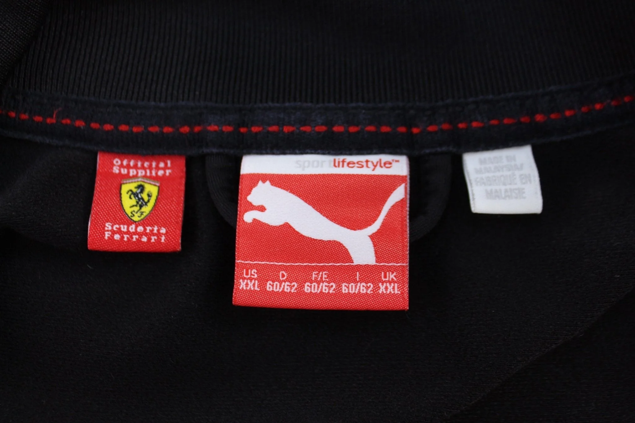 Puma Ferrari Red & Black Track Jacket - Image 3
