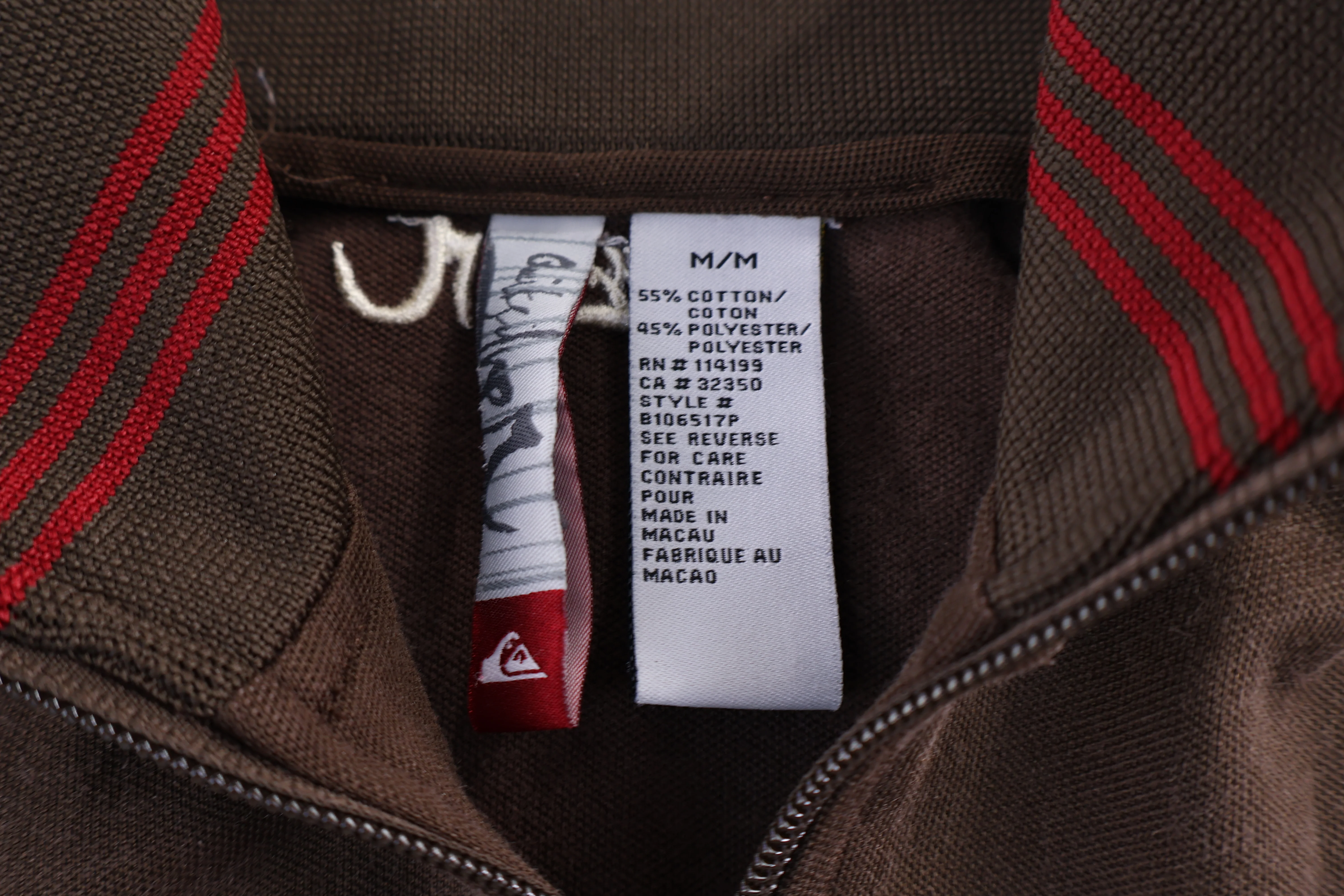 Quiksilver Brown Full Zip Track Jacket - Image 3